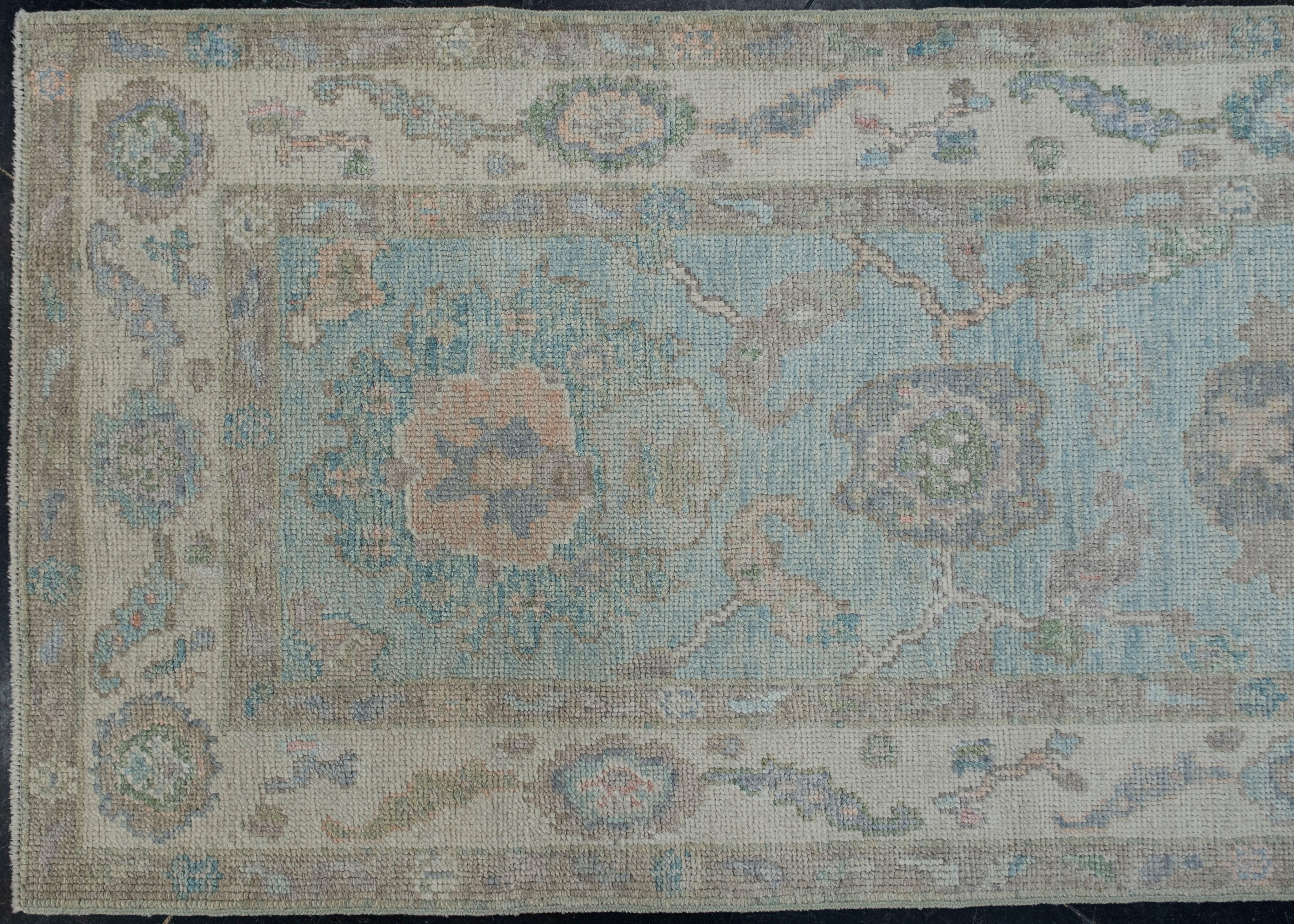 Turkish Oushak Rug Oriental Handmade 2'10