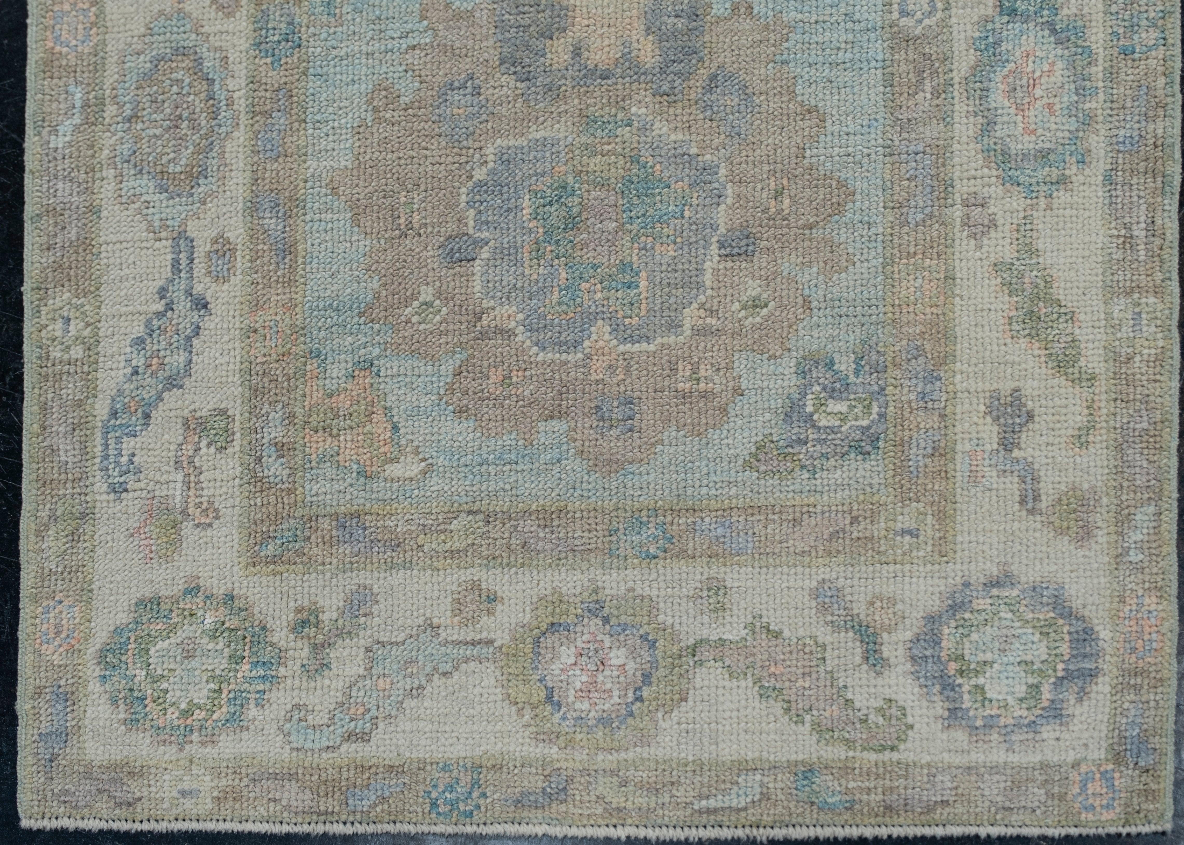 Türkischer Oushak-Teppich Orientalisch Handgefertigt 2'10