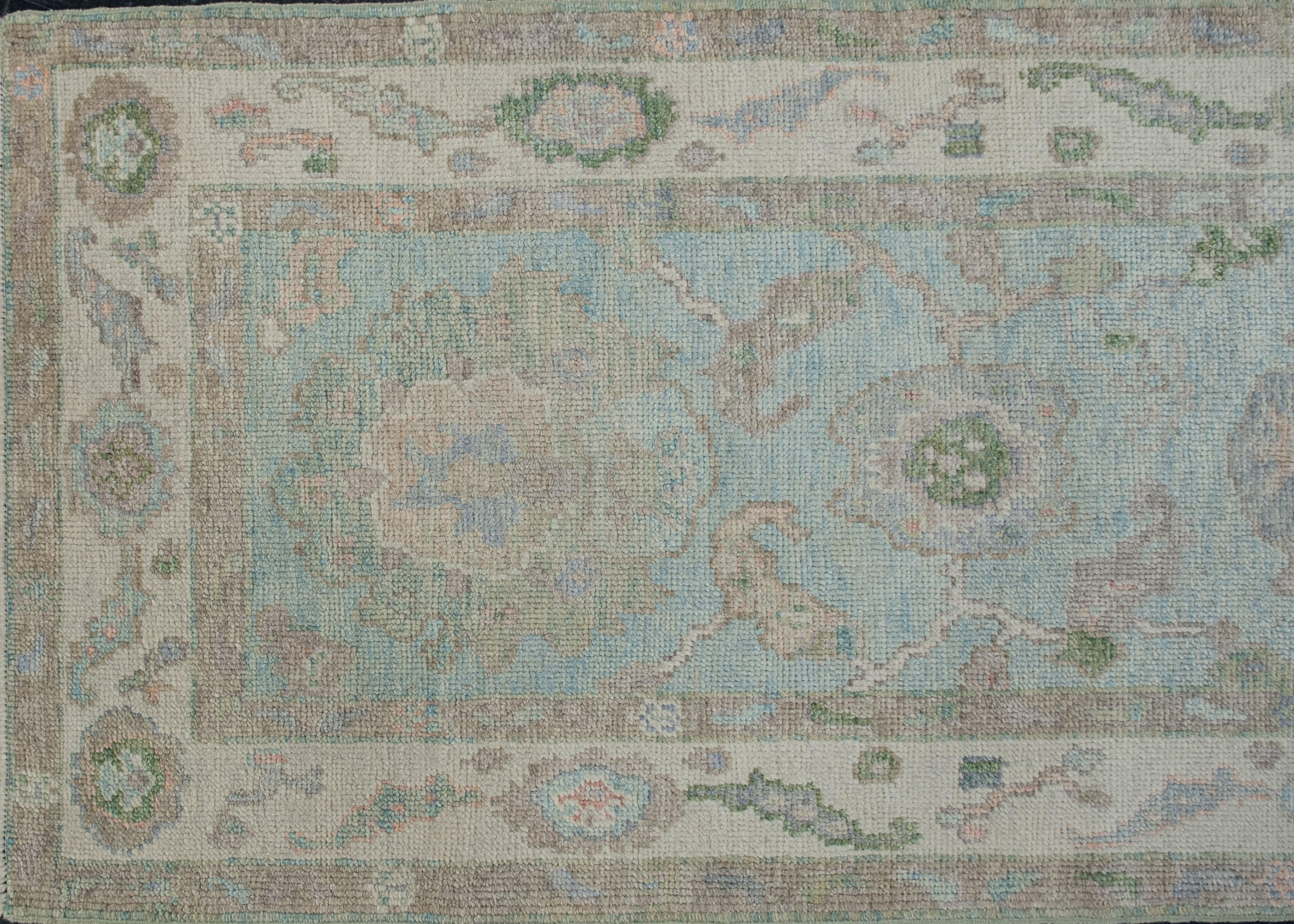 Turkish Oushak Rug Oriental Handmade 2'10