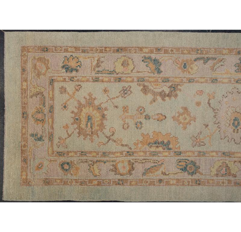 Turkish Oushak Rug Oriental Handmade 2'10