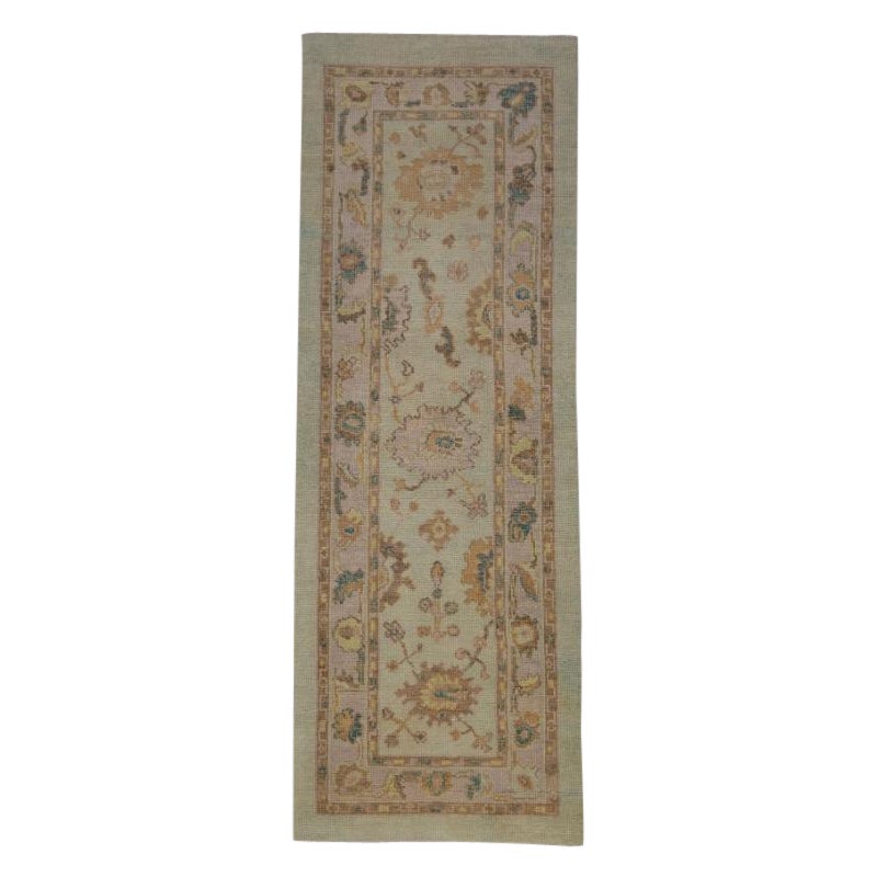 Türkischer Oushak-Teppich Orientalisch Handgefertigt 2'10" x 8'1" #2273