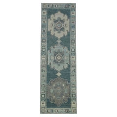 Türkischer Oushak-Teppich Orientalisch Handgefertigt 2'10" x 8'9" #12110
