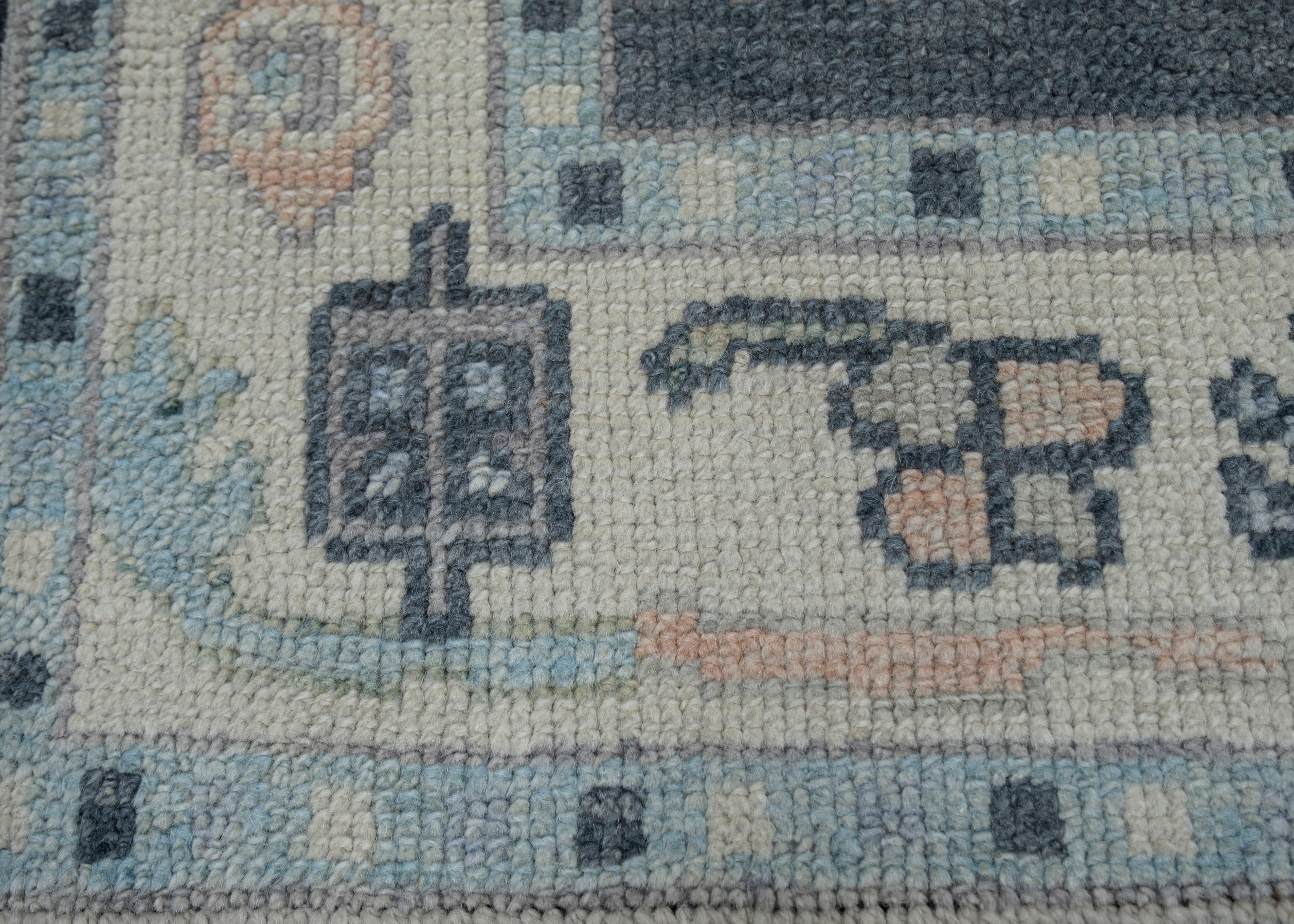 Turkish Oushak Rug Oriental Handmade 2'11