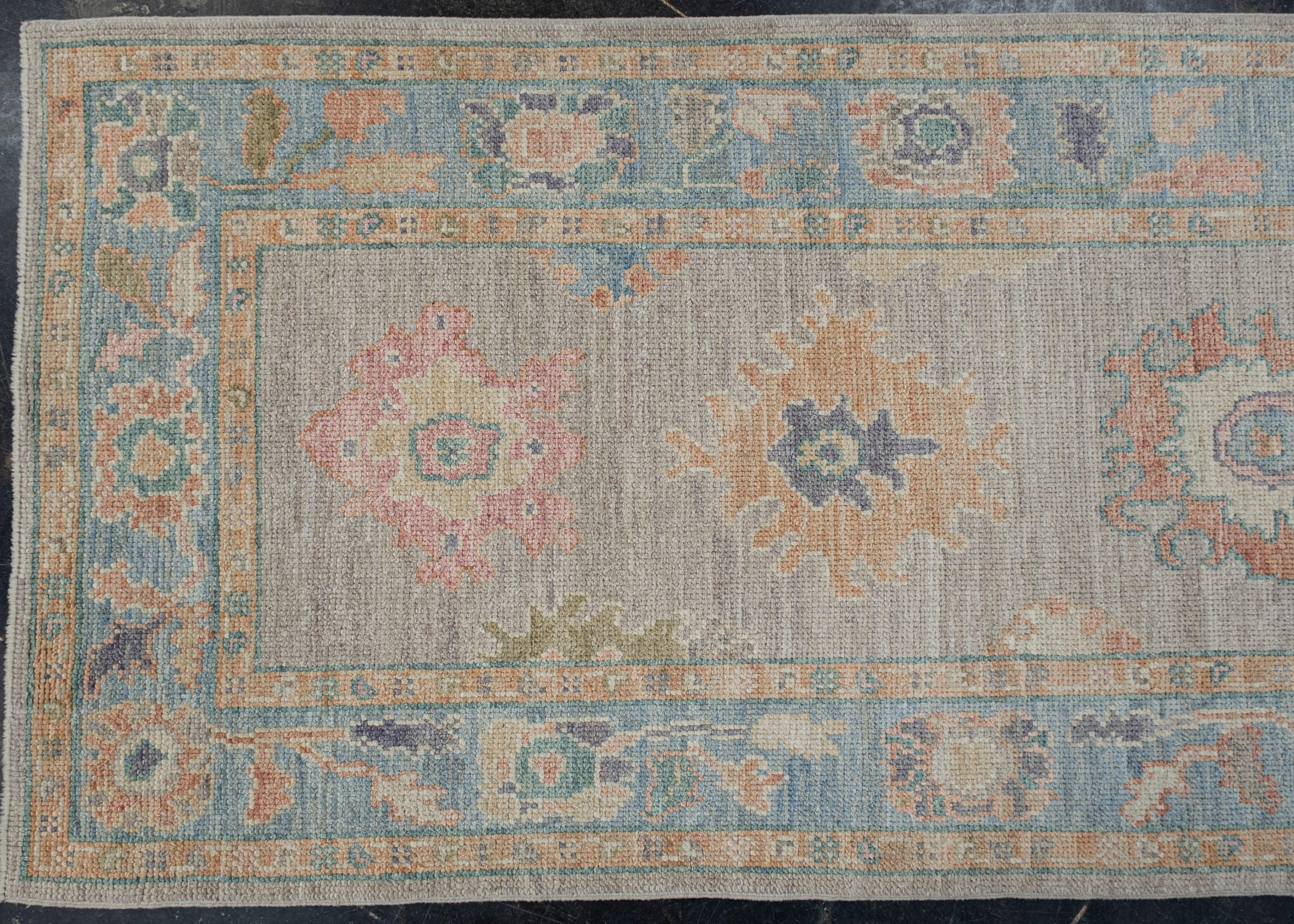 Türkischer Oushak-Teppich Oriental Handmade 2'11