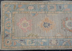 Turkish Oushak Rug Oriental Handmade 2'11" x 13'1" #2083