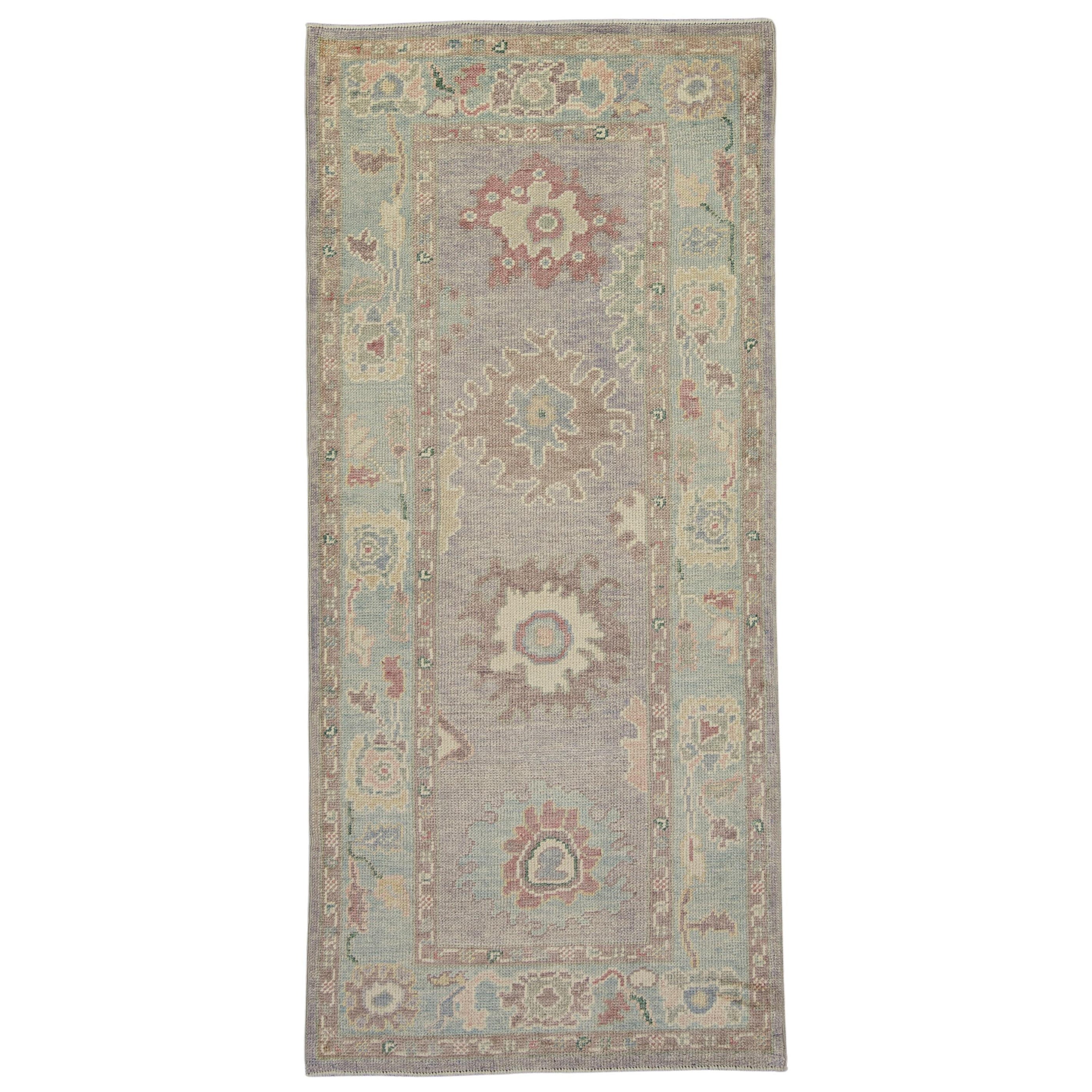 Türkischer Oushak-Teppich Orientalisch Handgefertigt 2'11" x 6'6" #11936