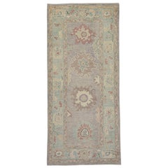 Türkischer Oushak-Teppich Orientalisch Handgefertigt 2'11" x 6'6" #11936