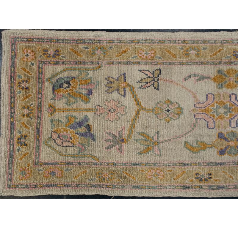 Türkischer Oushak-Teppich Orientalisch Handgefertigt 2'11