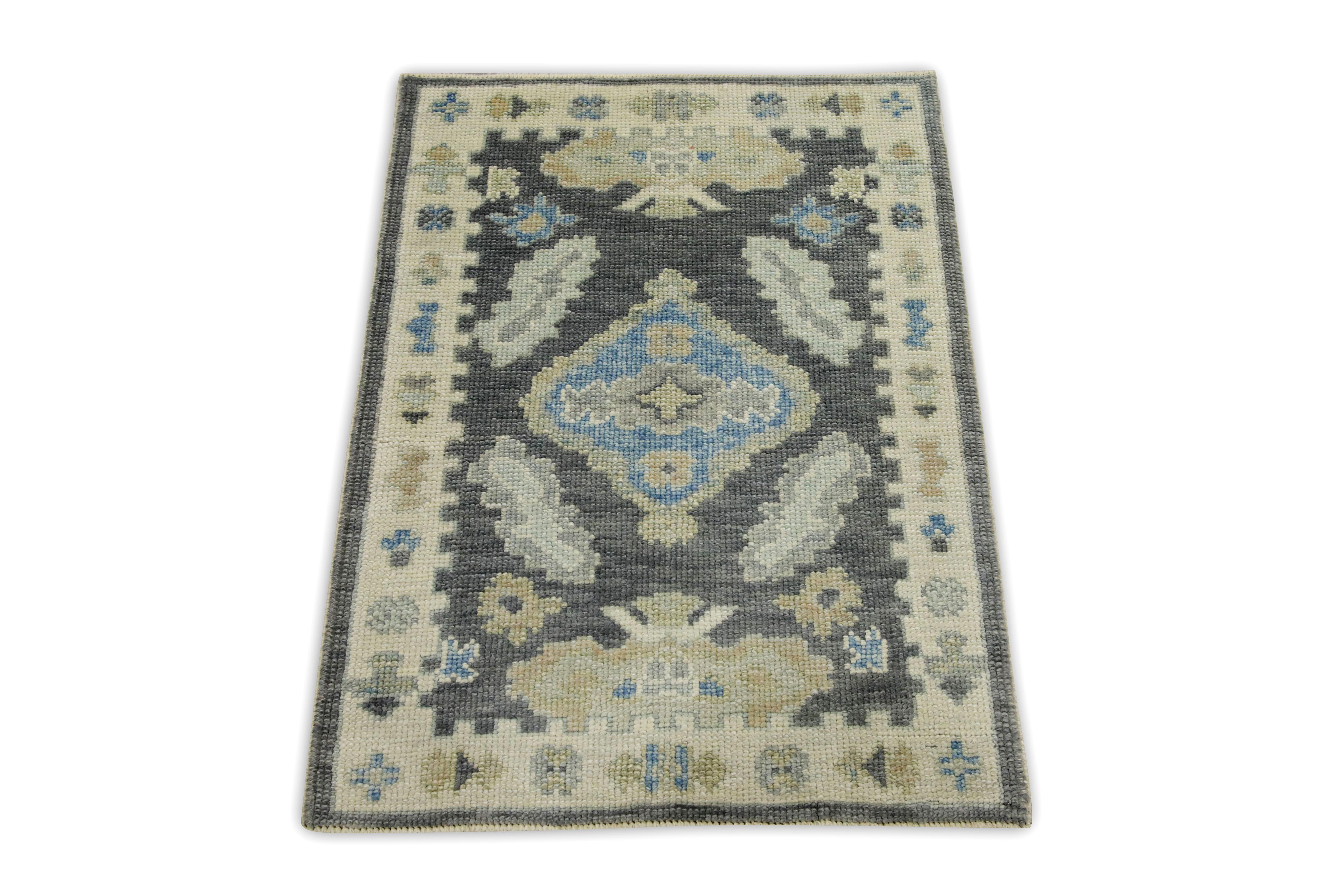 Tintura vegetale Tappeto Oushak turco Orientale fatto a mano 2'2