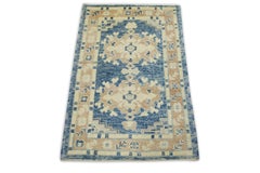 Tapis turc Oushak oriental fait à la main 2'3" x 3'4" n°7796