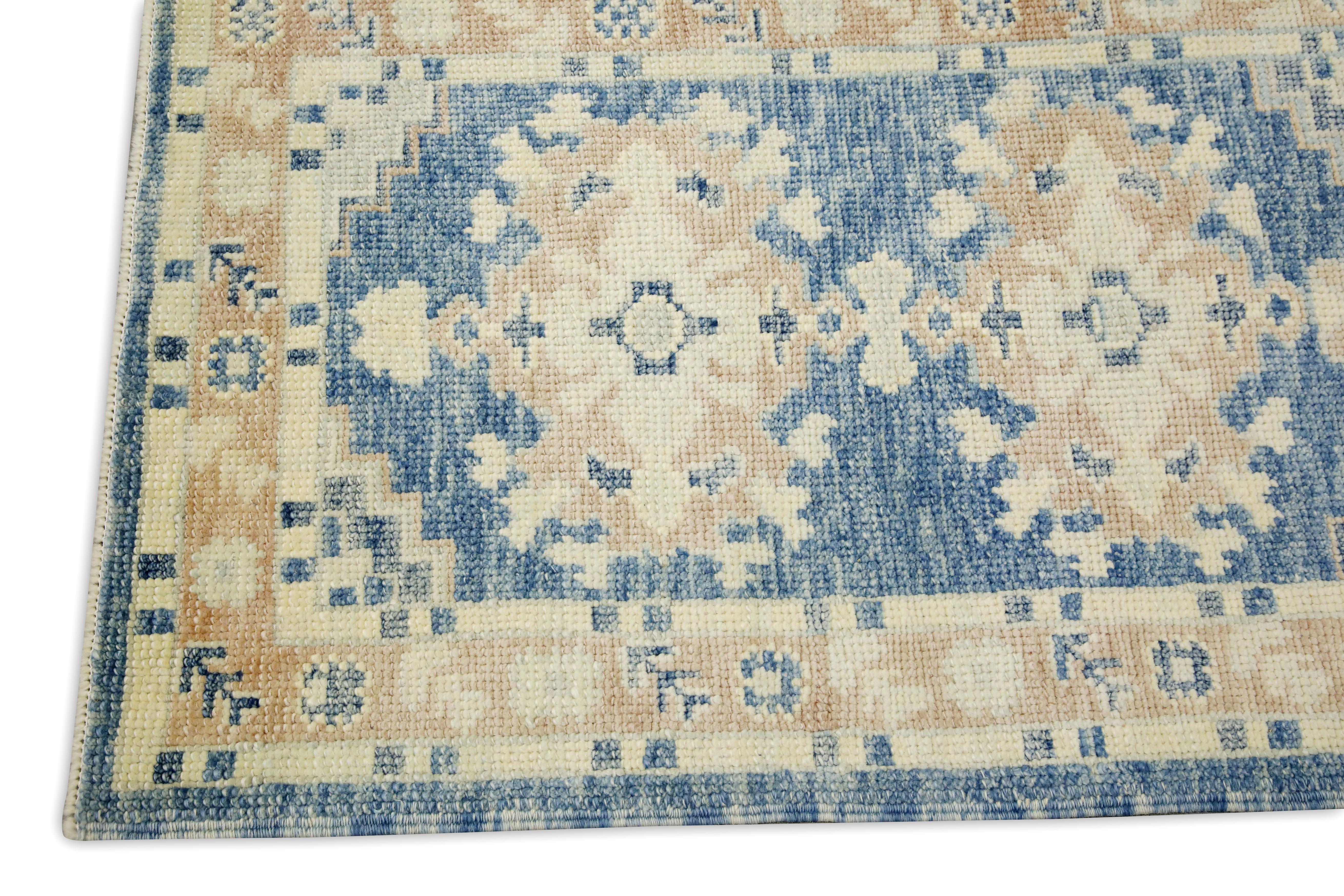 Vegetable Dyed Turkish Oushak Rug Oriental Handmade 2'3