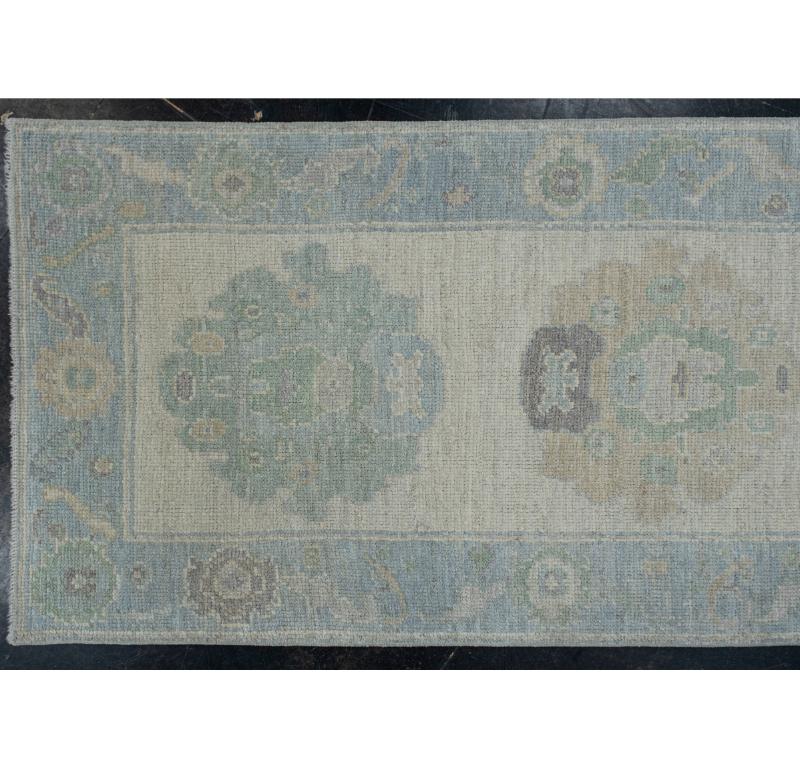 Alfombra Turca Oushak Oriental Hecha a Mano 2'7