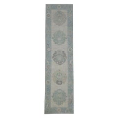 Tapis turc Oushak oriental fait à la main 2'7" x 9'11" #1 1600