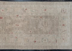 Turkish Oushak Rug Oriental Handmade 2'8" x 12'6" #2276