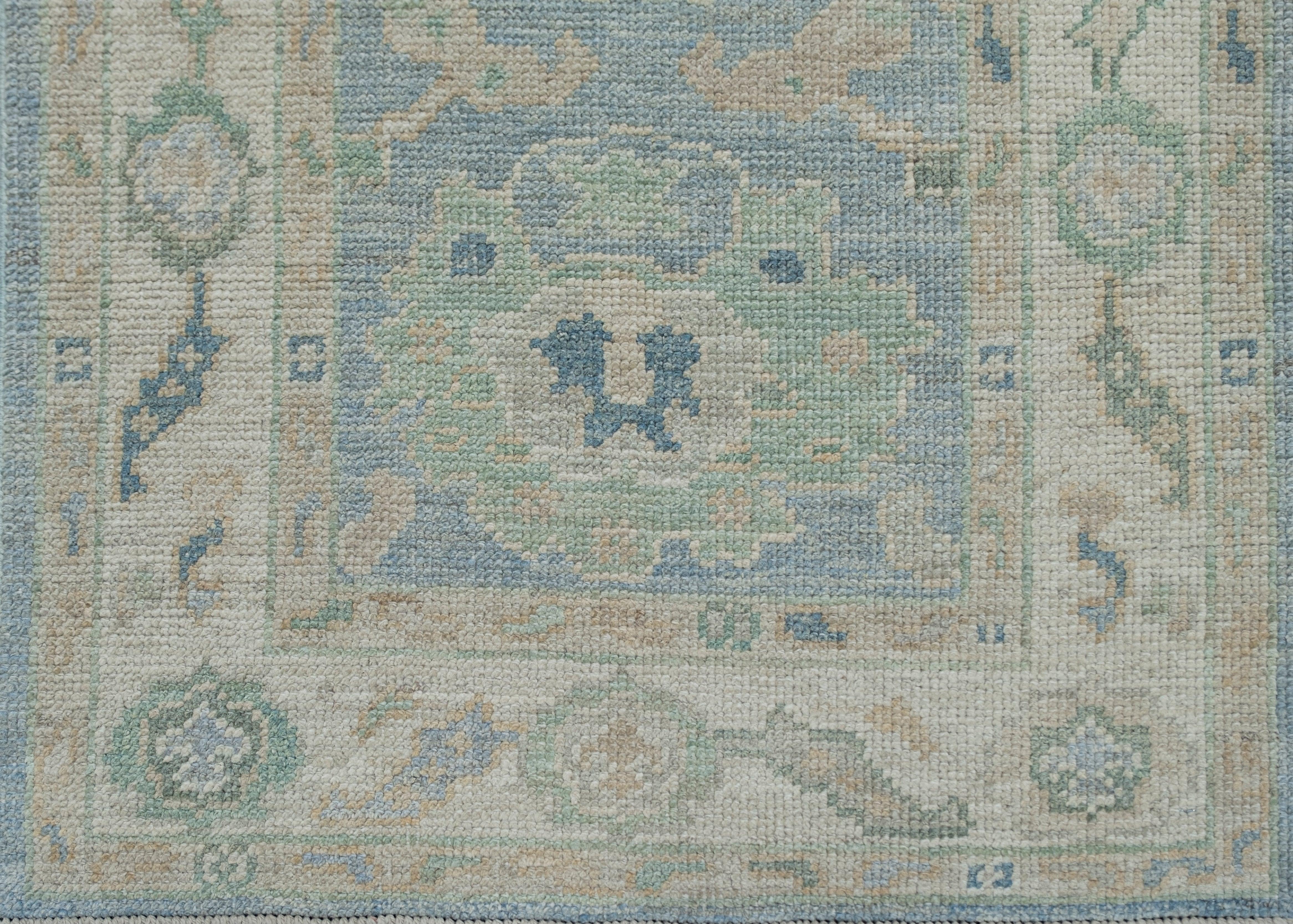 Turkish Oushak Rug Oriental Handmade 2'8