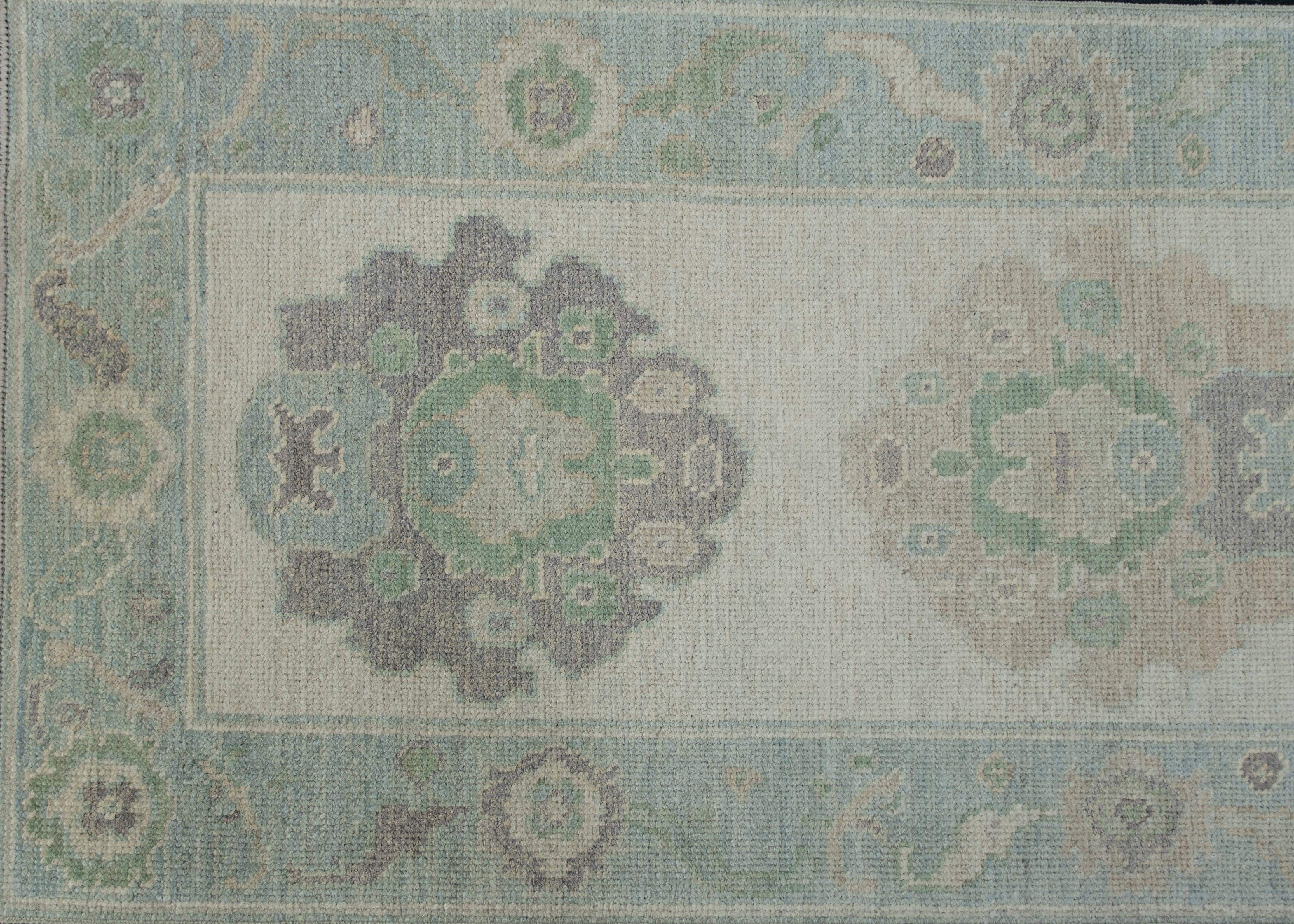 Turkish Oushak Rug Oriental Handmade 2'8