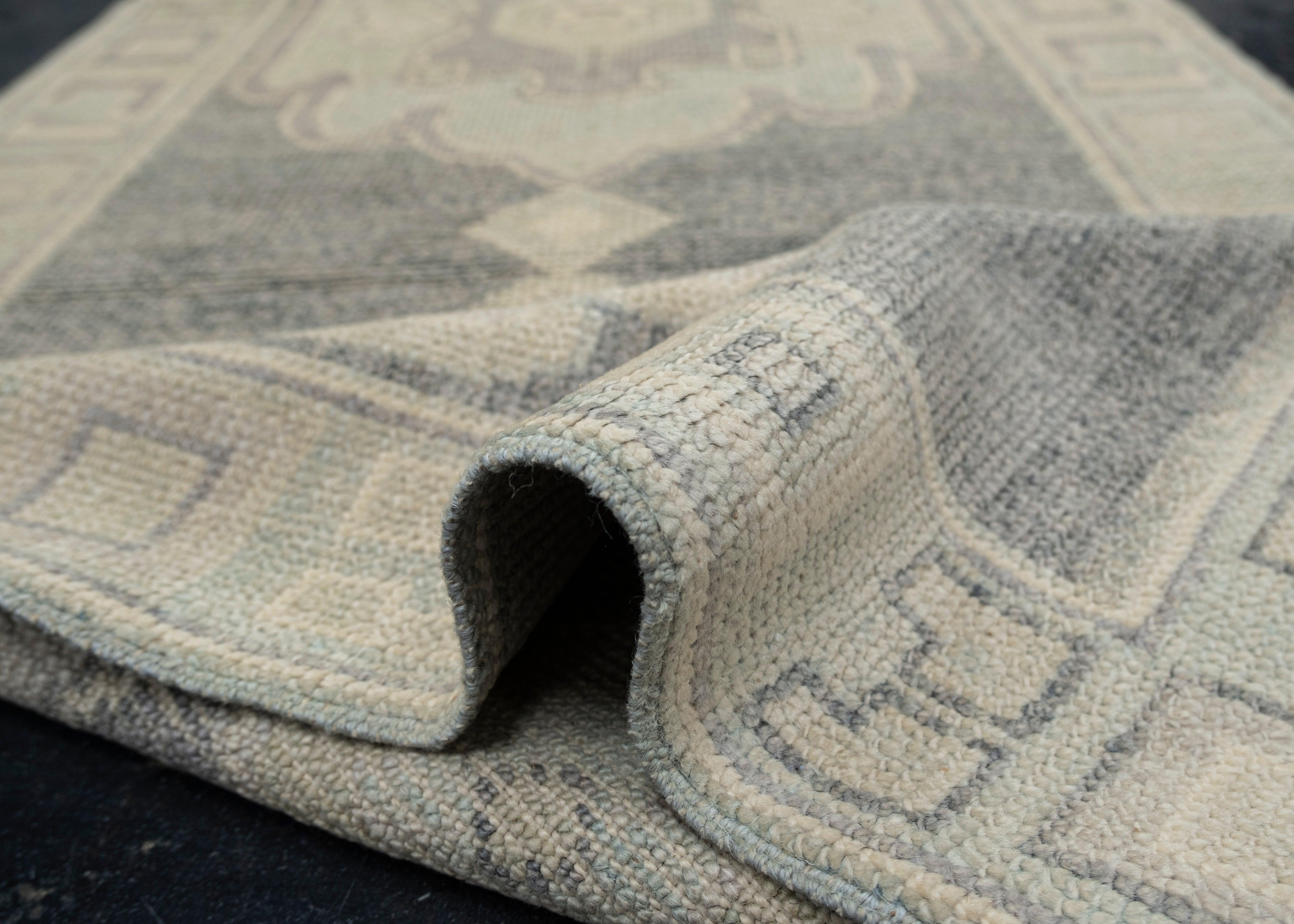 Turc Tapis turc Oushak oriental fait à la main 2'8