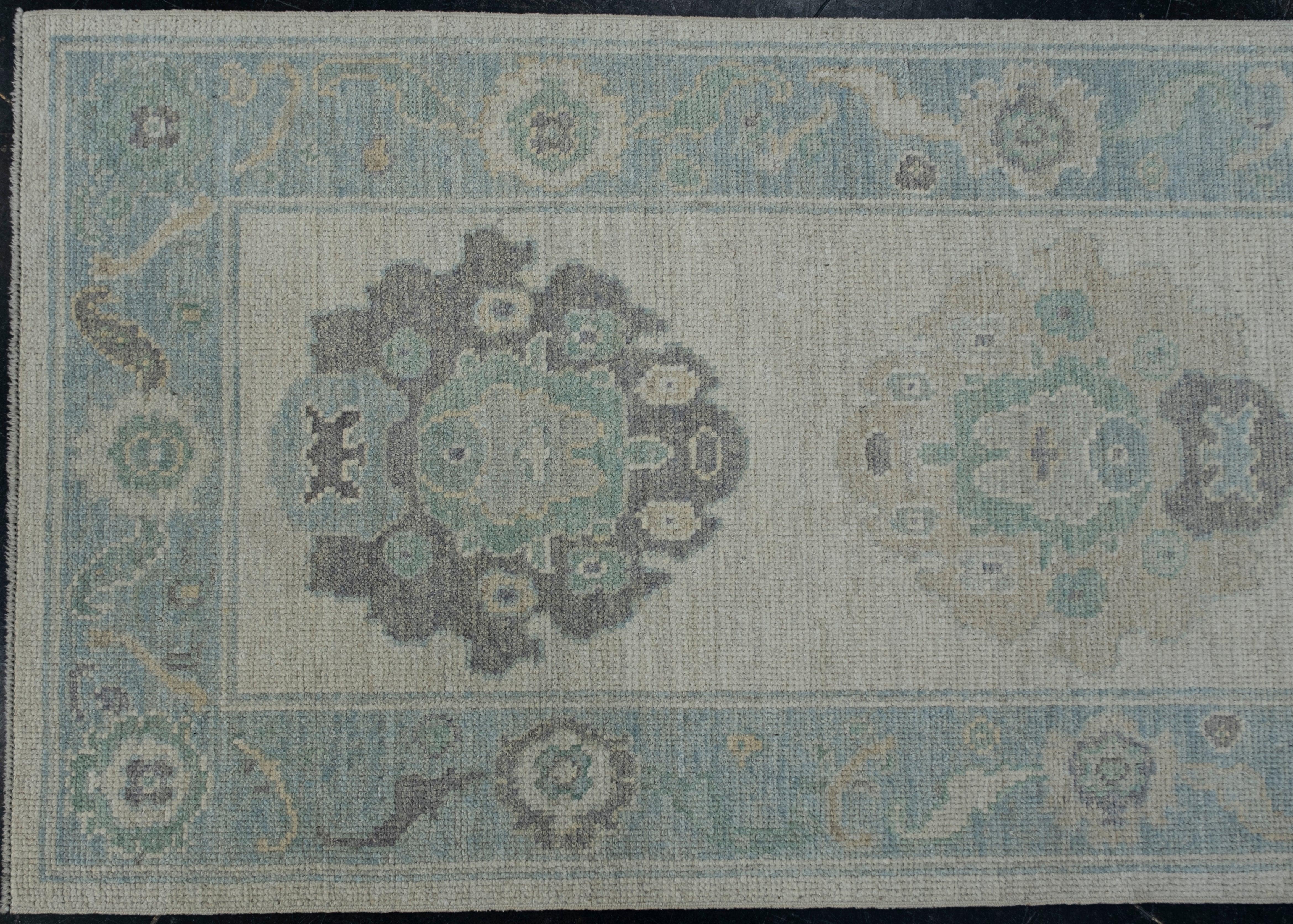 Turkish Oushak Rug Oriental Handmade 2'8