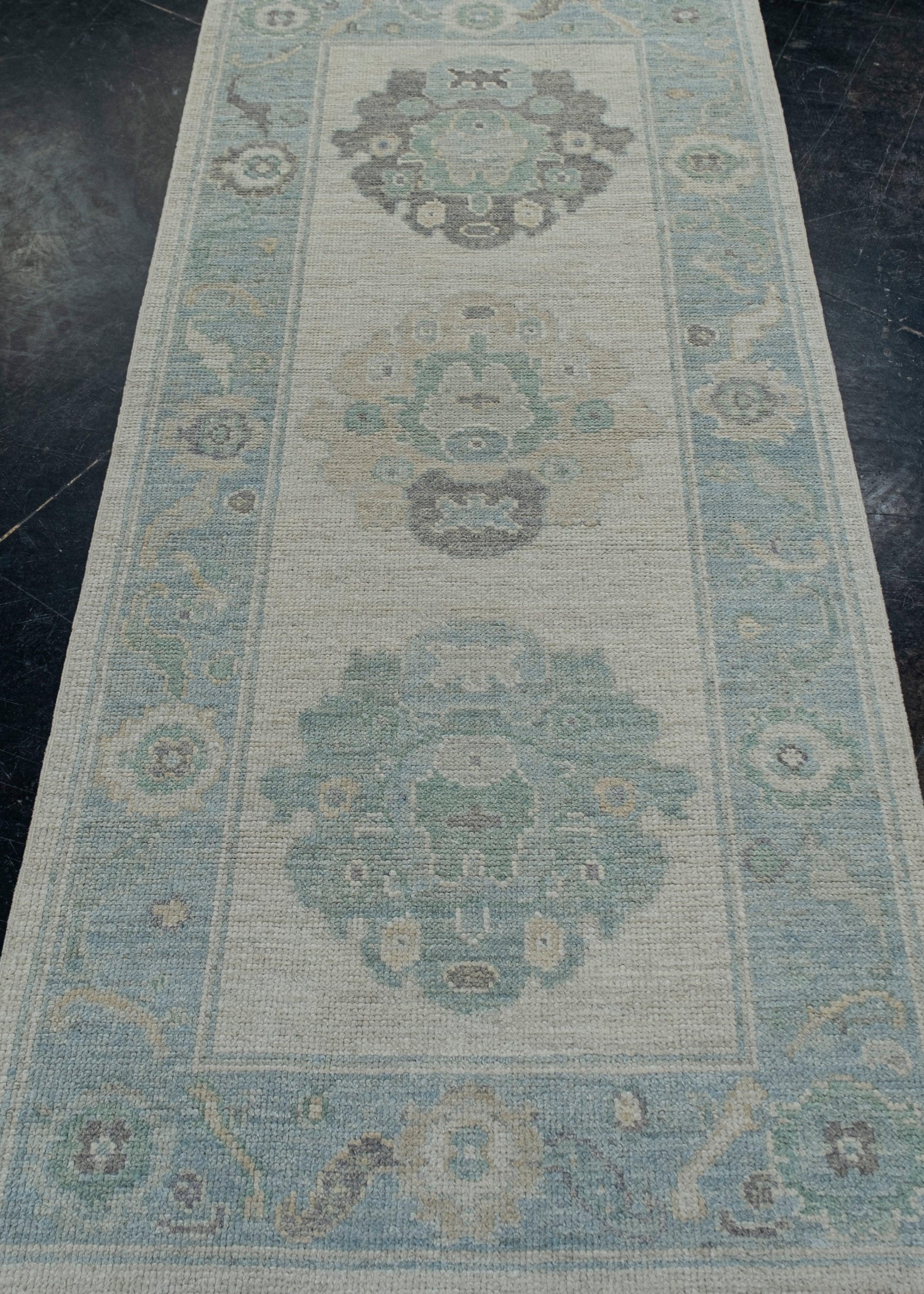 Contemporary Turkish Oushak Rug Oriental Handmade 2'8