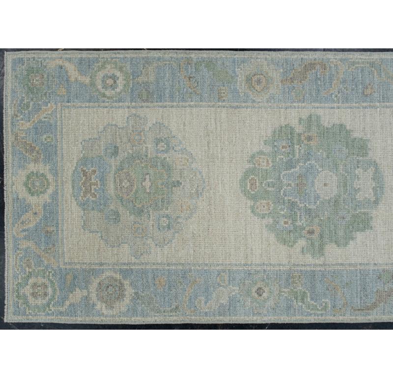Turkish Oushak Rug Oriental Handmade 2'9