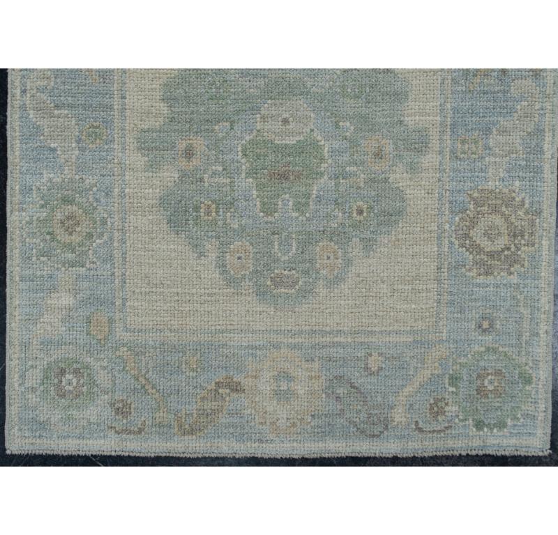 Turkish Oushak Rug Oriental Handmade 2'9