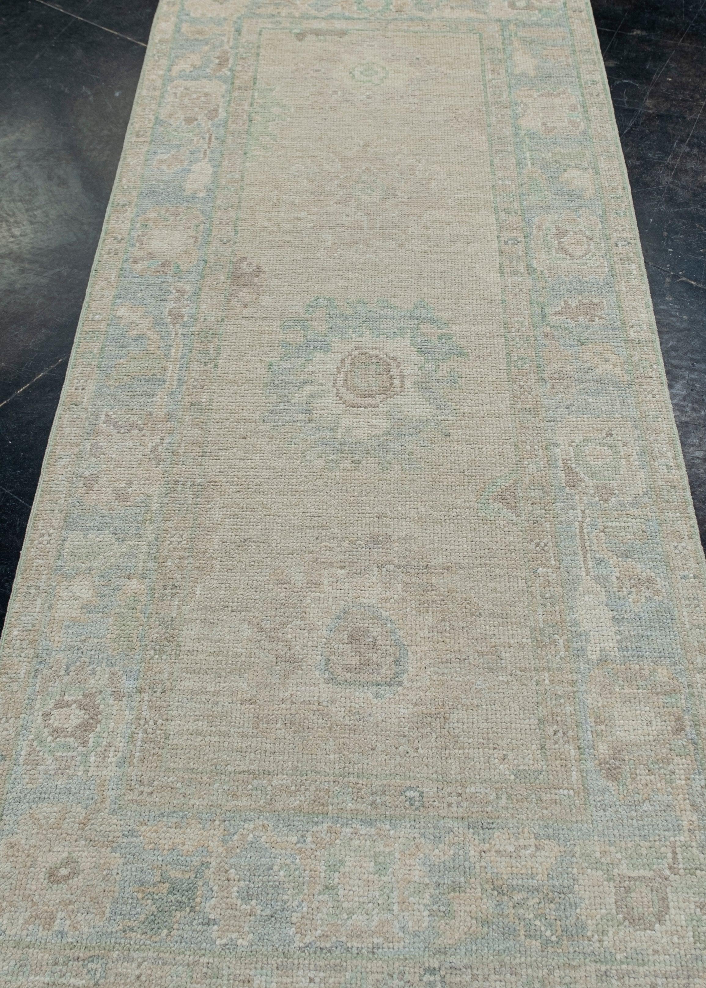 Contemporary Turkish Oushak Rug Oriental Handmade 2'9