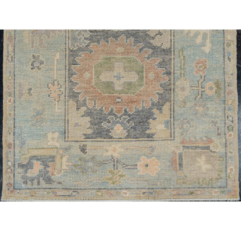 Alfombra Turca Oushak Oriental Hecha a Mano 2'9