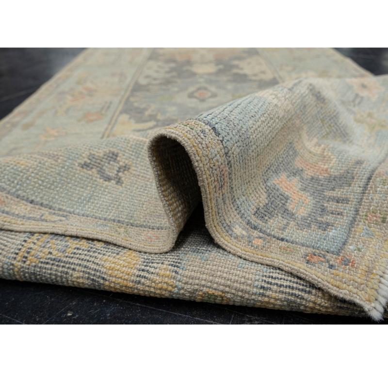 Alfombra Turca Oushak Oriental Hecha a Mano 2'9