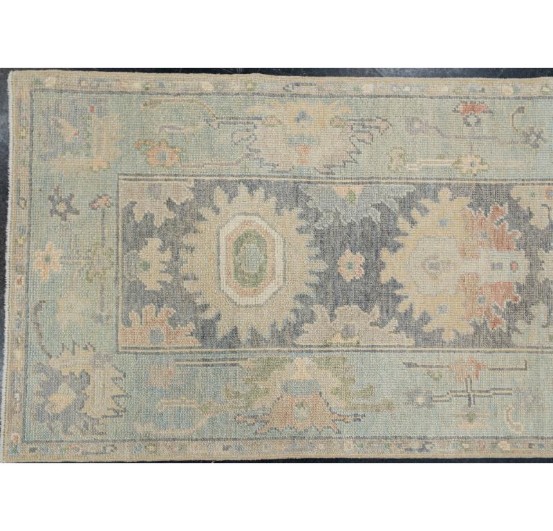 Alfombra Turca Oushak Oriental Hecha a Mano 2'9