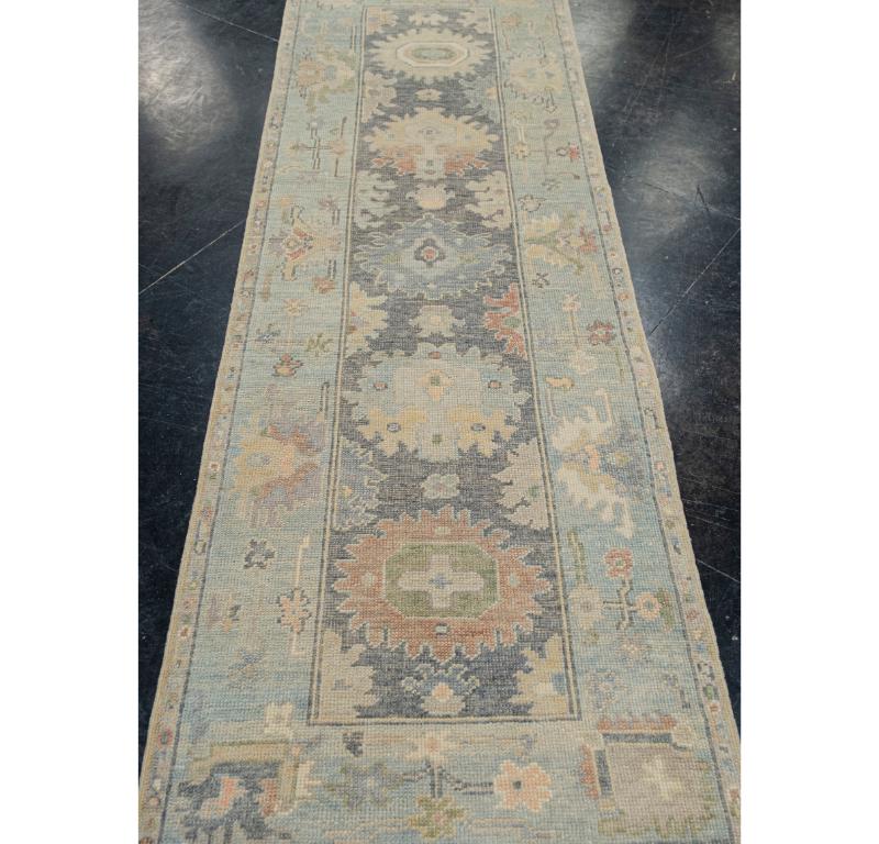 Alfombra Turca Oushak Oriental Hecha a Mano 2'9