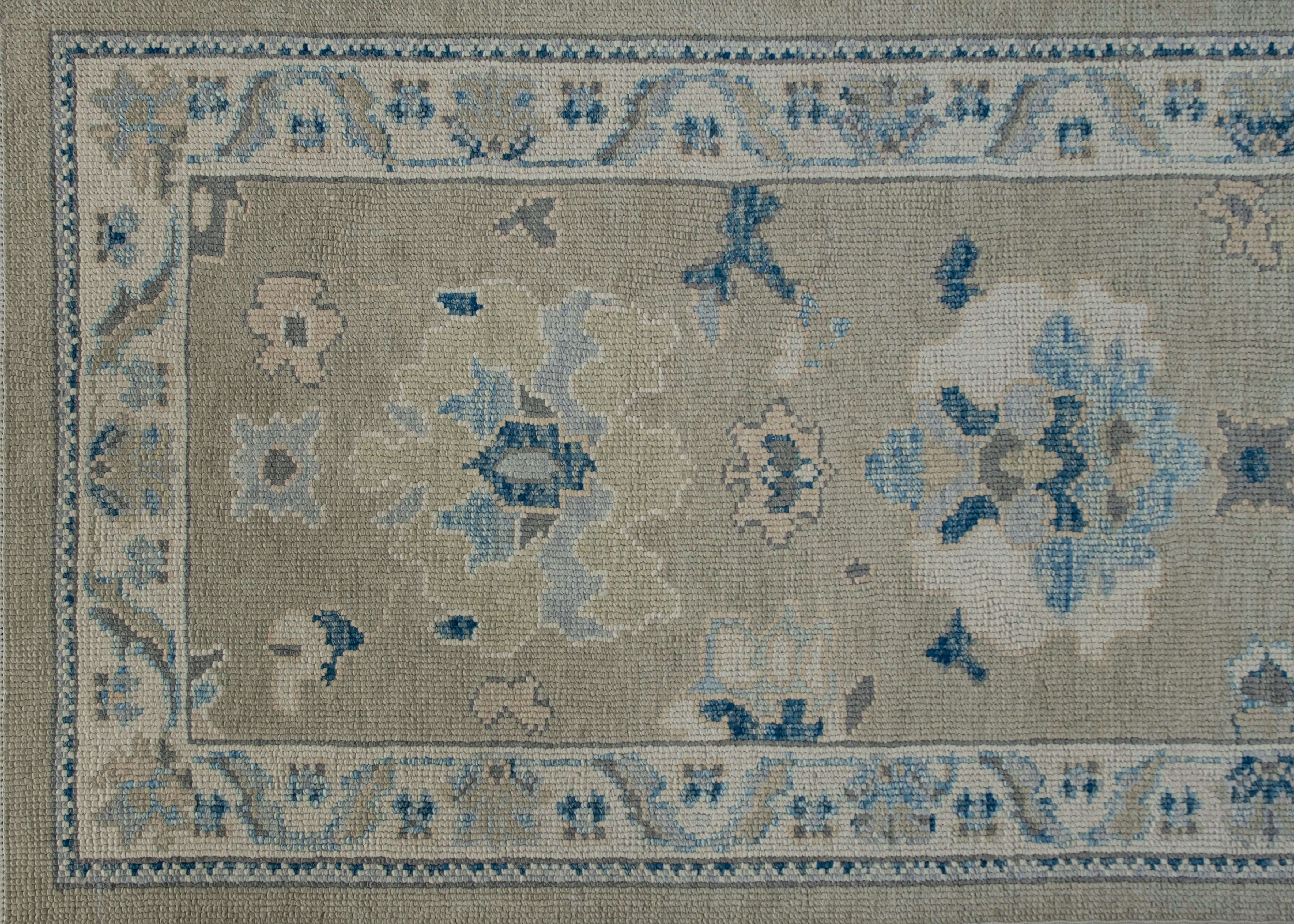 Türkischer Oushak-Teppich Orientalisch Handgefertigt 3' x 6'3