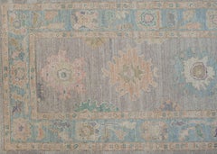 Turkish Oushak Rug Oriental Handmade 3' x 6'4" #2055