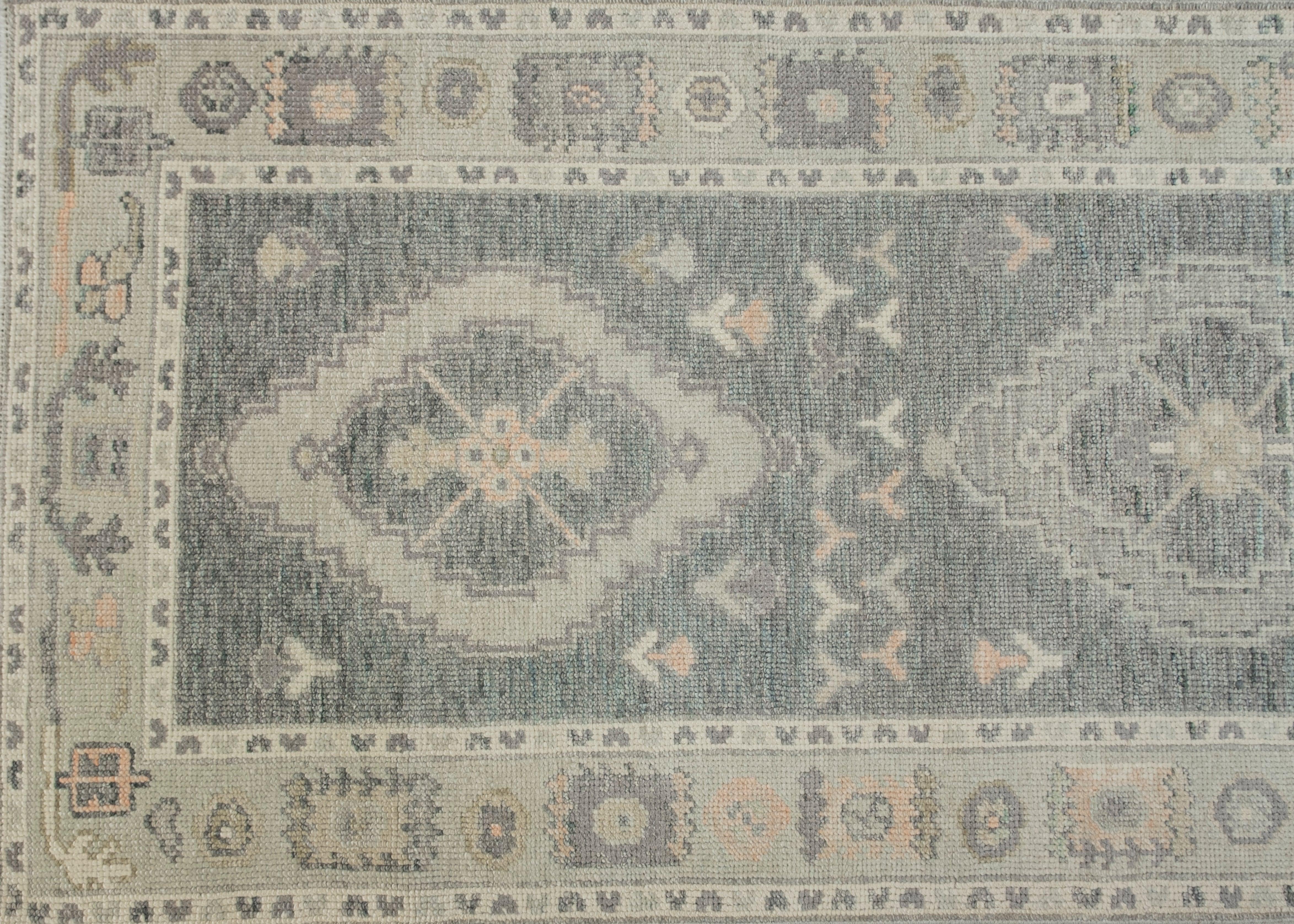 Türkischer Oushak-Teppich Oriental Handmade 3' x 7'8