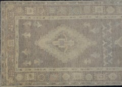 Turkish Oushak Rug Oriental Handmade 3' x 9'10" #12171