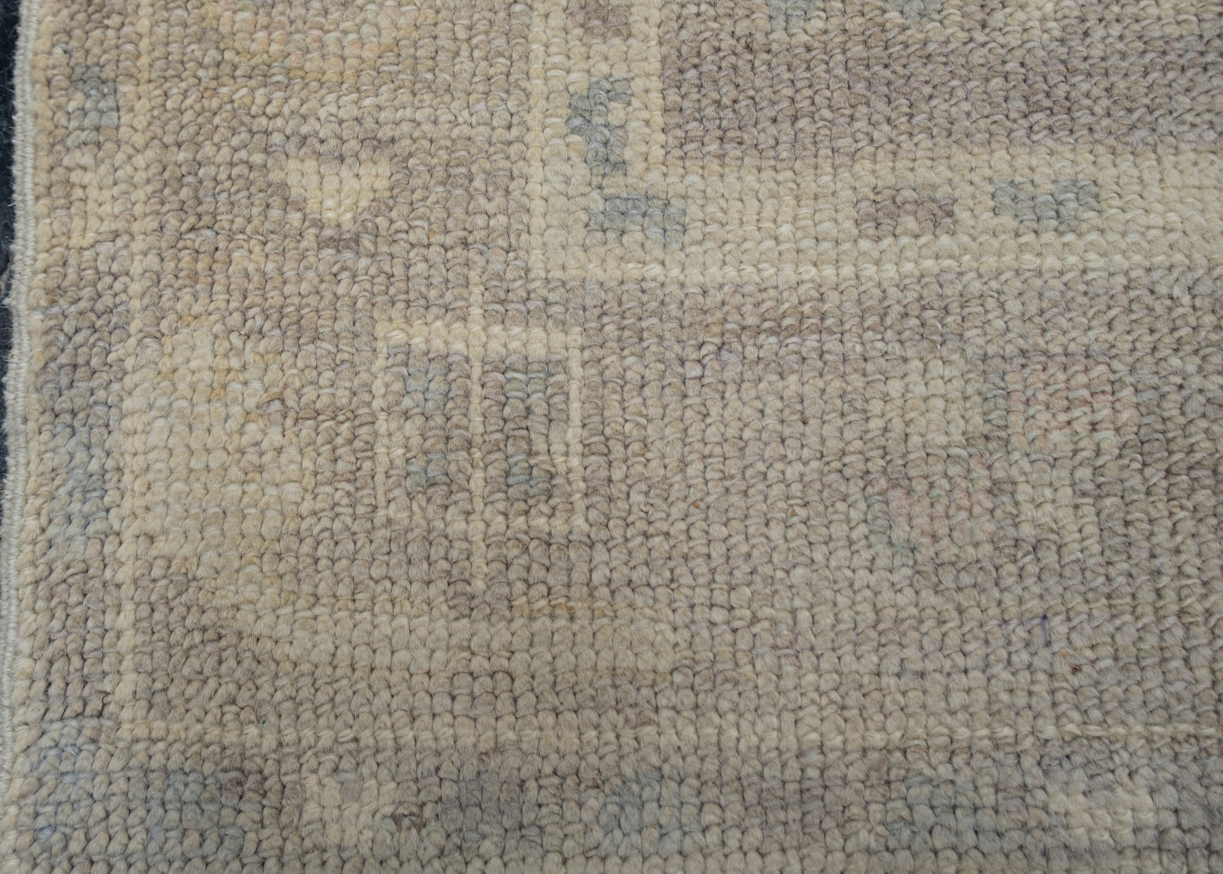 Türkischer Oushak-Teppich Orientalisch Handgefertigt 3' x 9'10