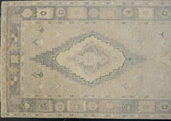 Turkish Oushak Rug Oriental Handmade 3' x 9'4" #12177