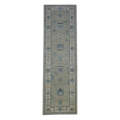 Türkischer Oushak-Teppich Orientalisch Handgefertigt 3' x 9'9" #11826