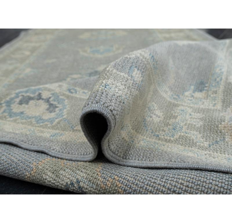 Contemporary Turkish Oushak Rug Oriental Handmade 3'1