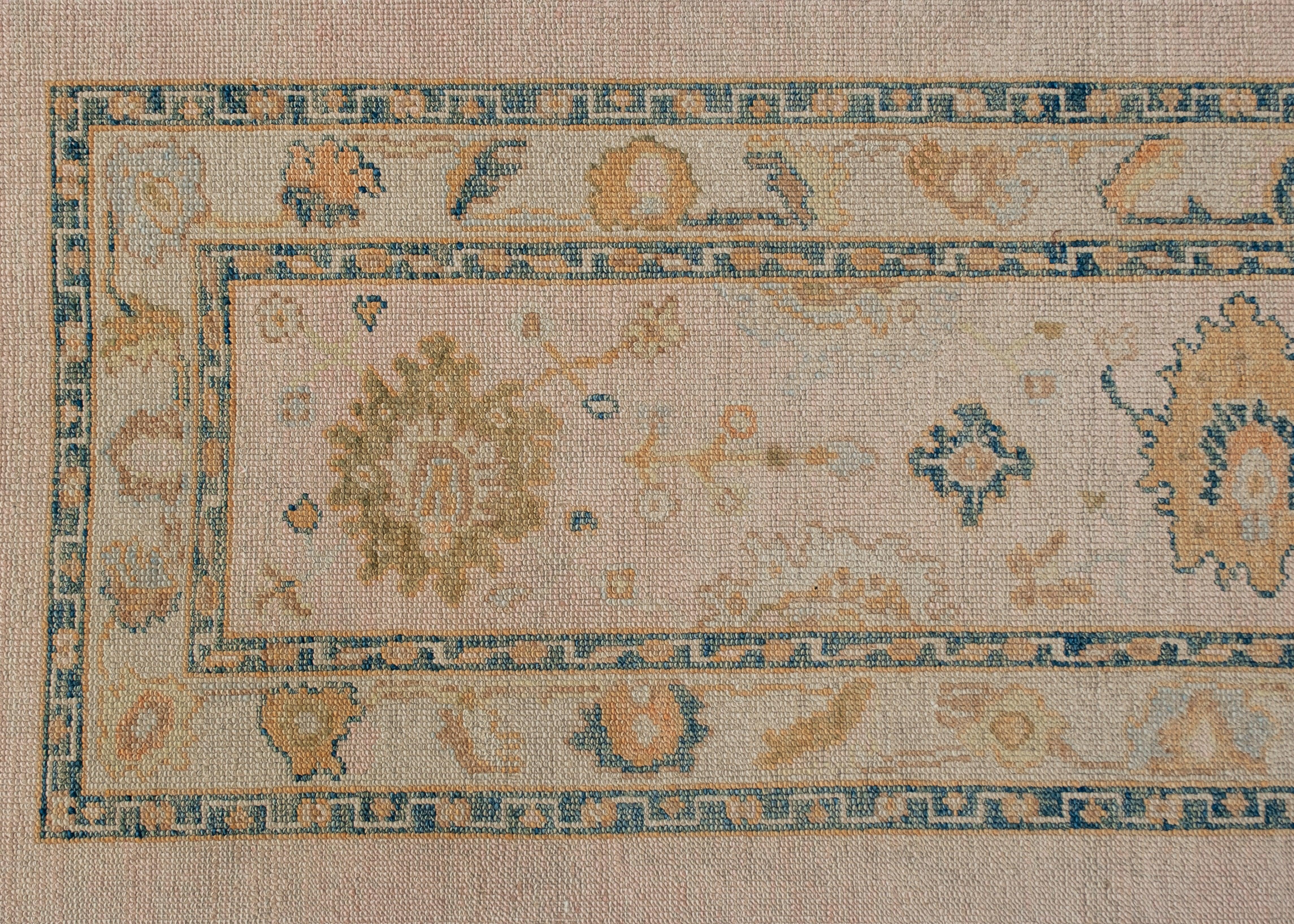 Türkischer Oushak-Teppich Oriental Handmade 3'1