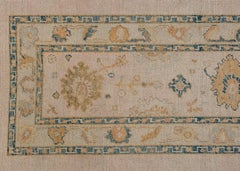 Turkish Oushak Rug Oriental Handmade 3'1" x 8' #2185
