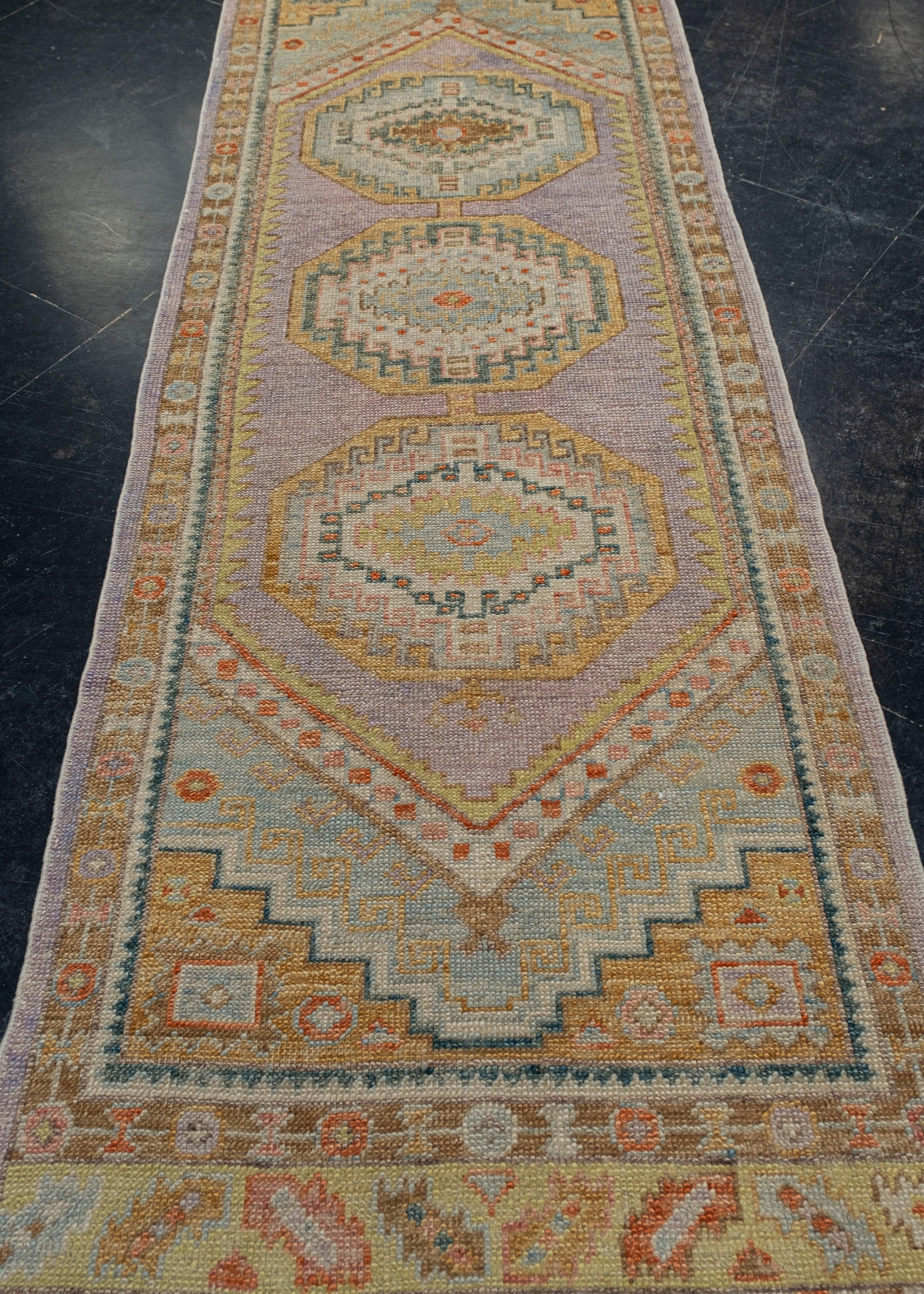 Tappeto Oushak turco orientale fatto a mano 3'1