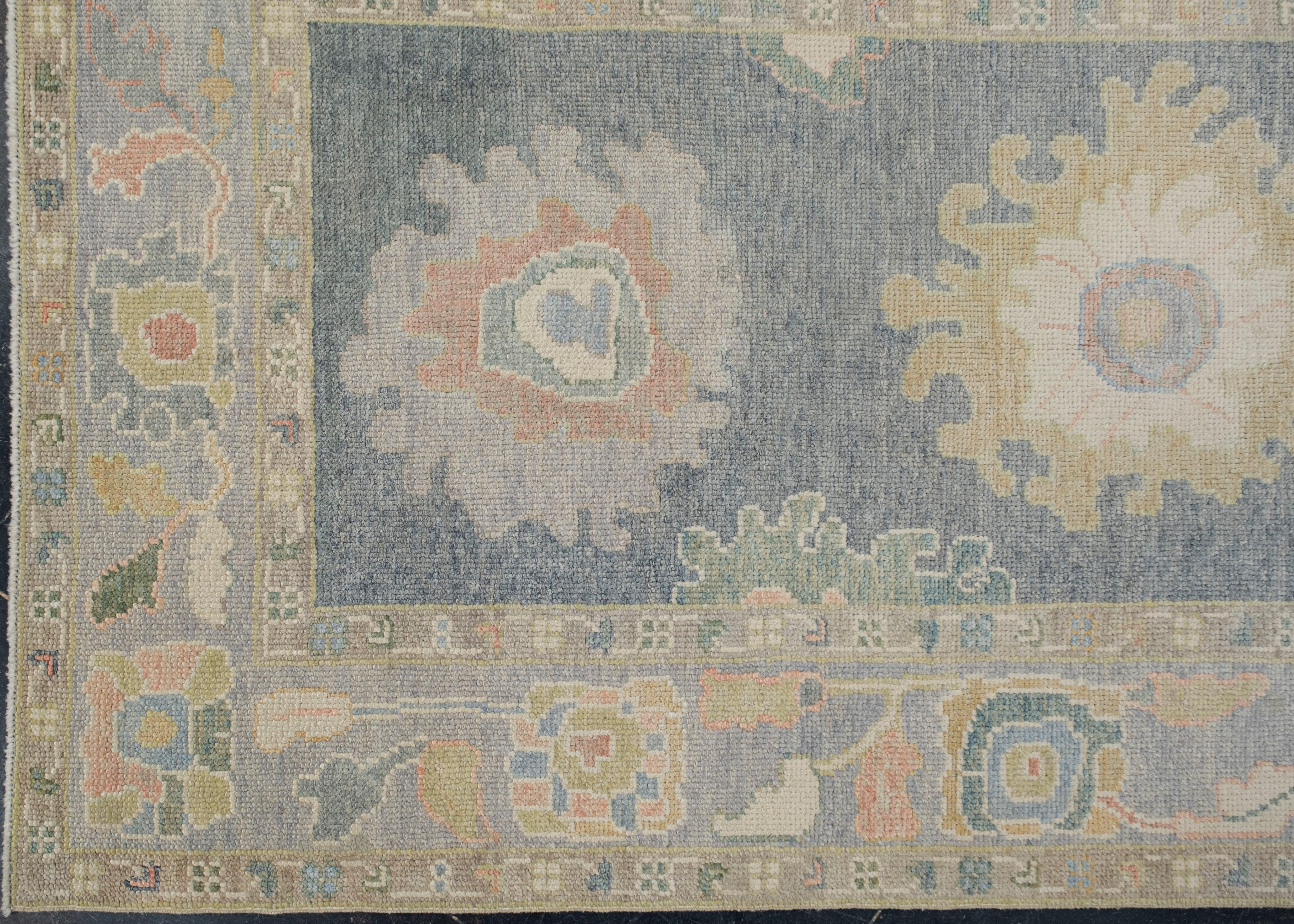 Turkish Oushak Rug Oriental Handmade 3'10