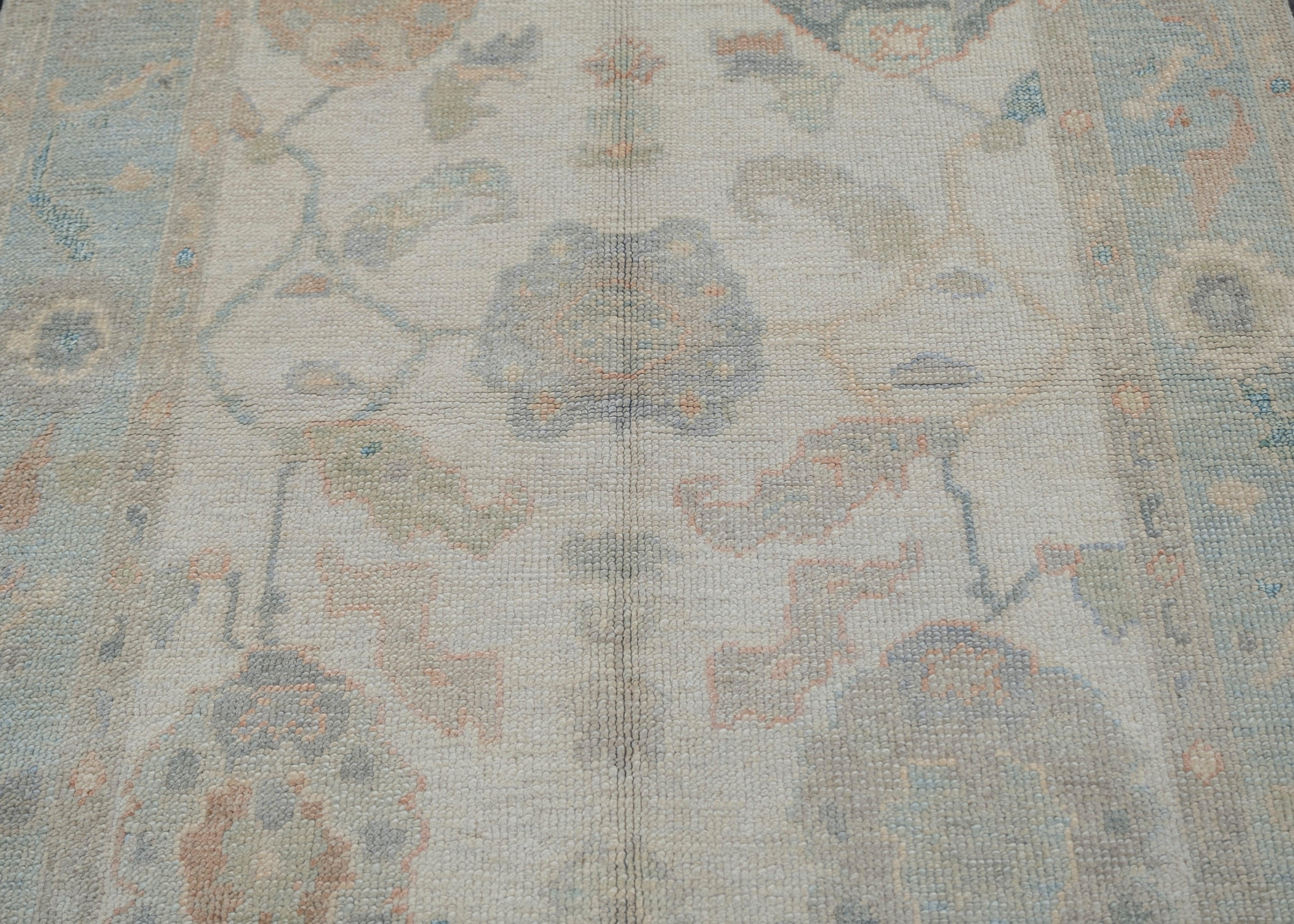 Turkish Oushak Rug Oriental Handmade 3'10