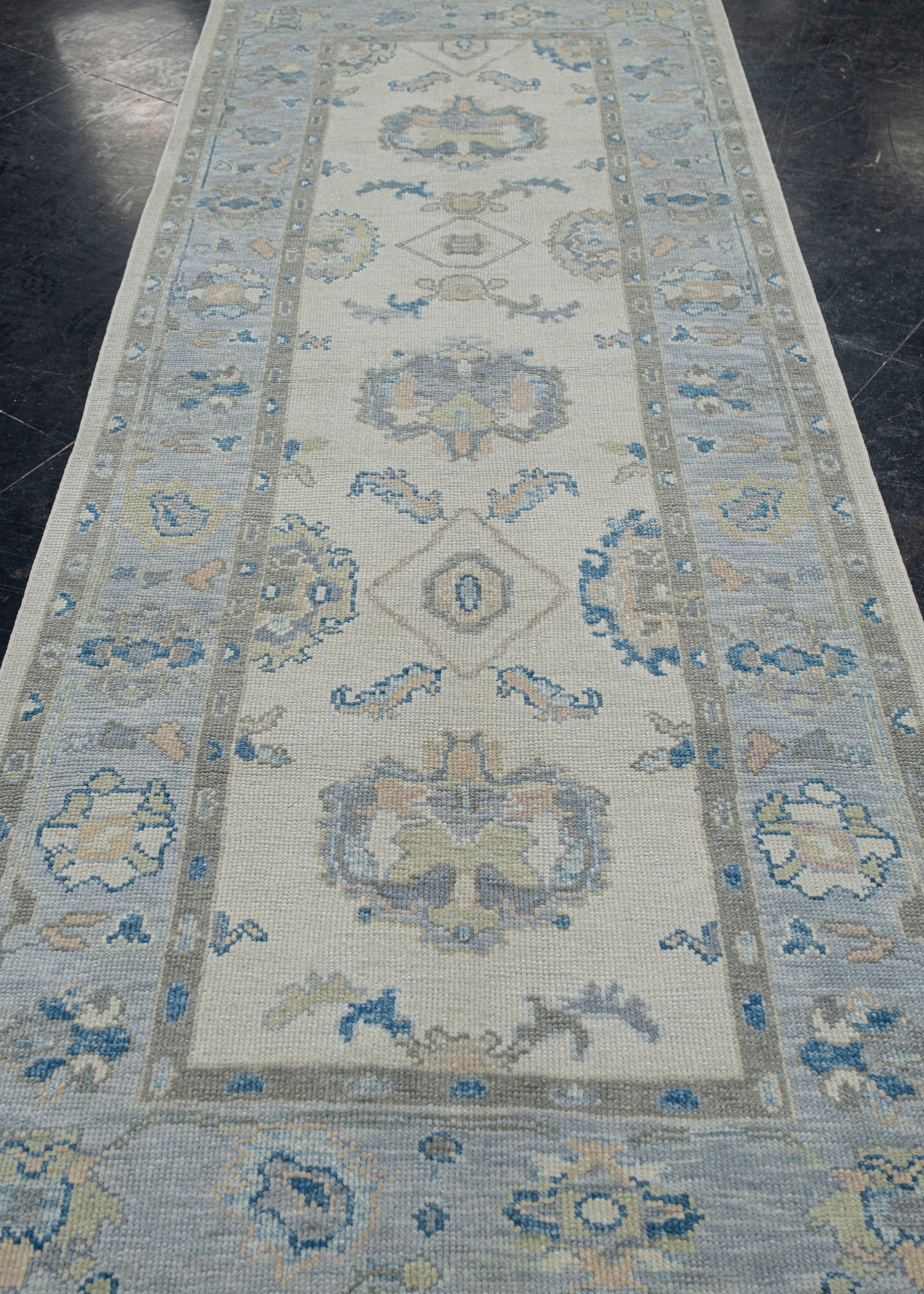 Tappeto Oushak turco orientale fatto a mano 3'10