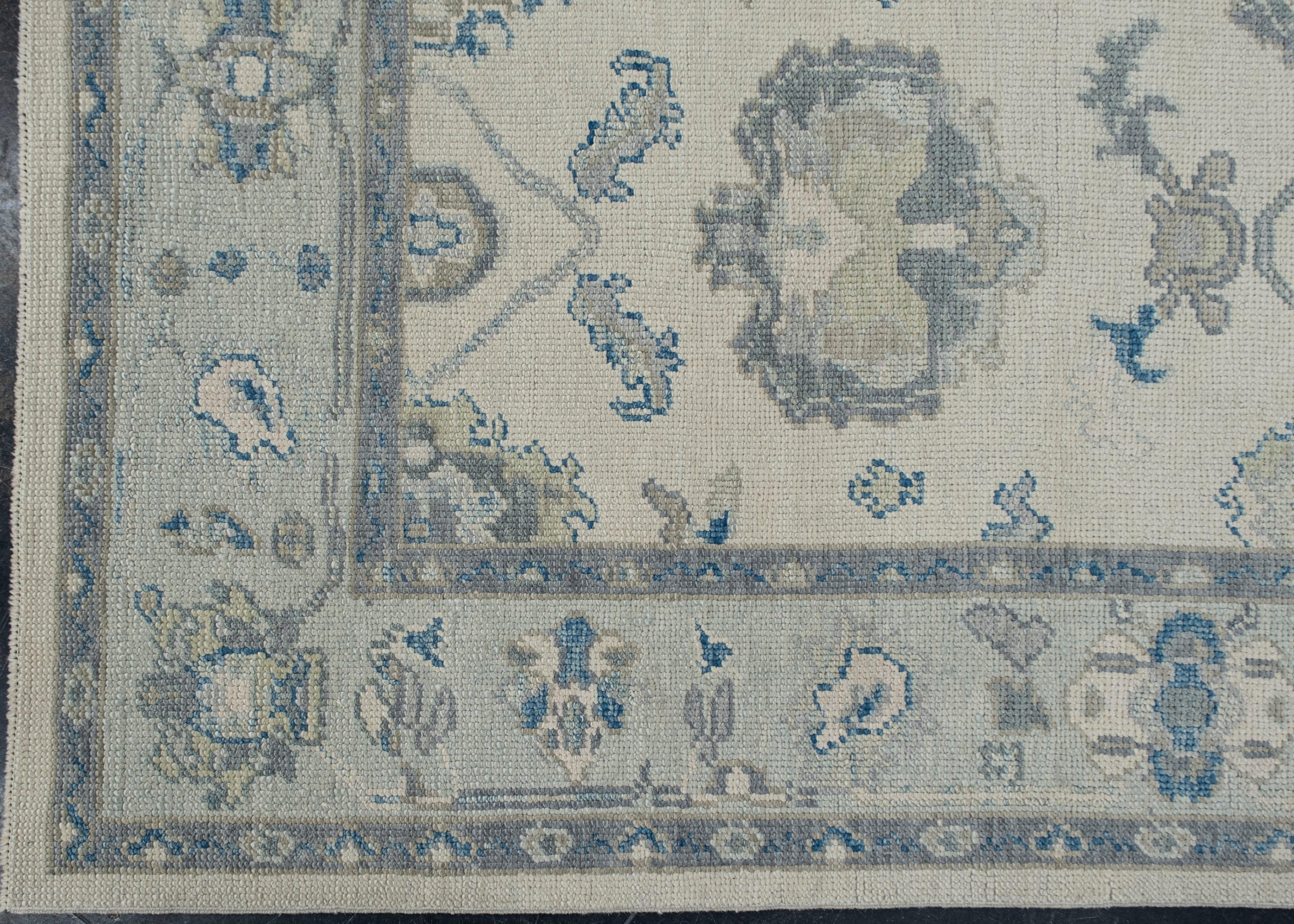 Turc Tapis turc Oushak oriental fait à la main 3'10