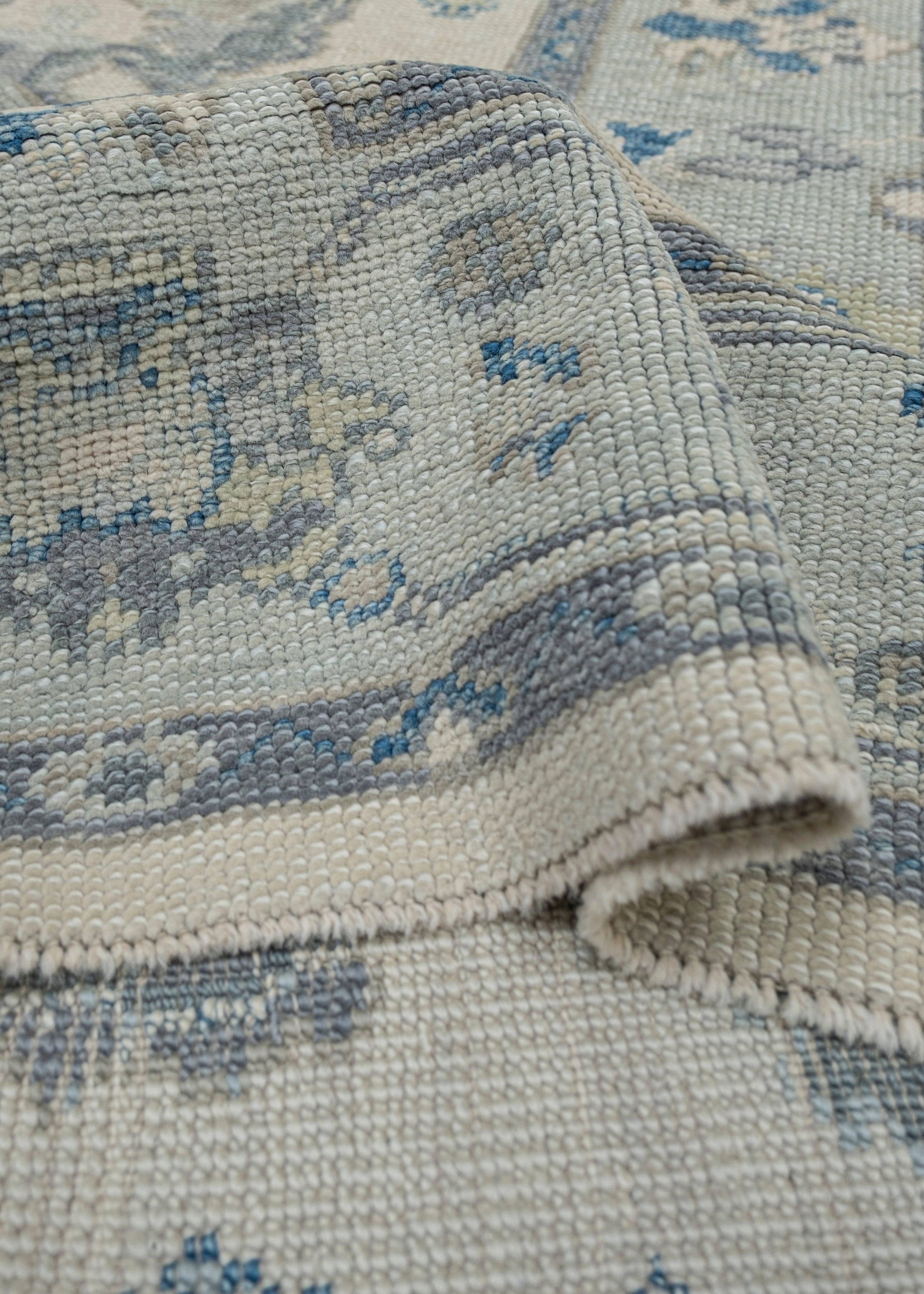 Tapis turc Oushak oriental fait à la main 3'10