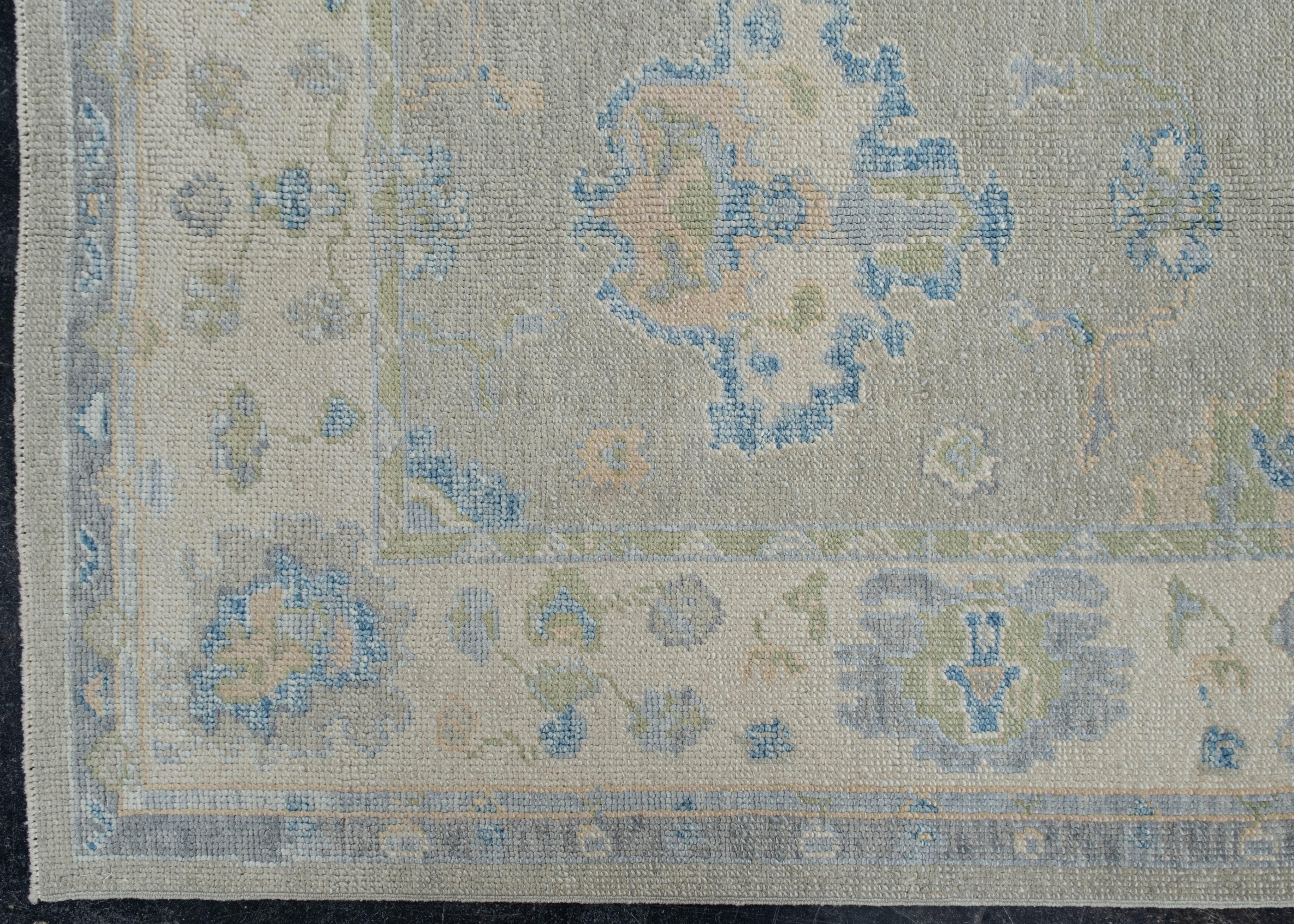 Turkish Oushak Rug Oriental Handmade 3'11