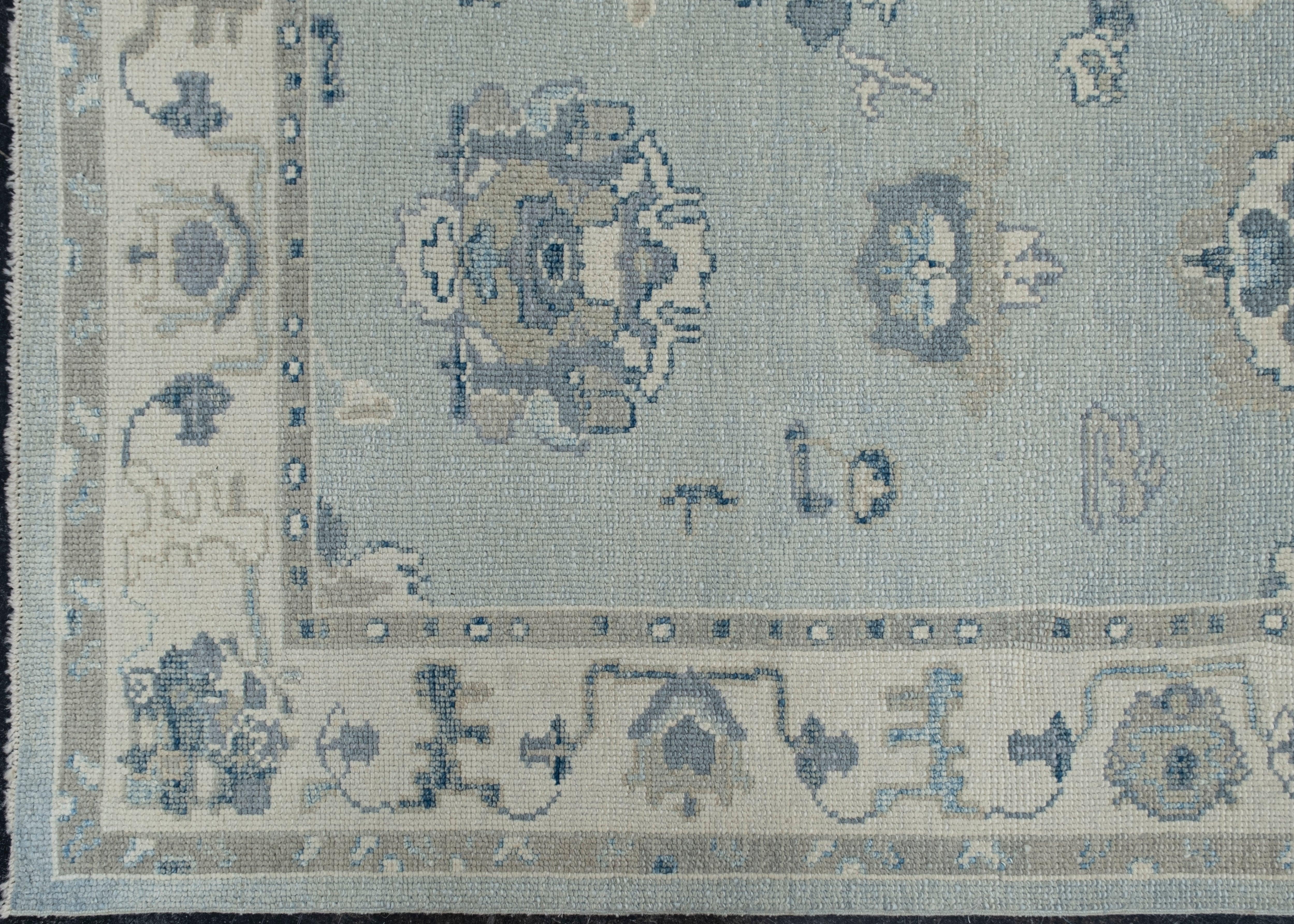 Turkish Oushak Rug Oriental Handmade 3'11