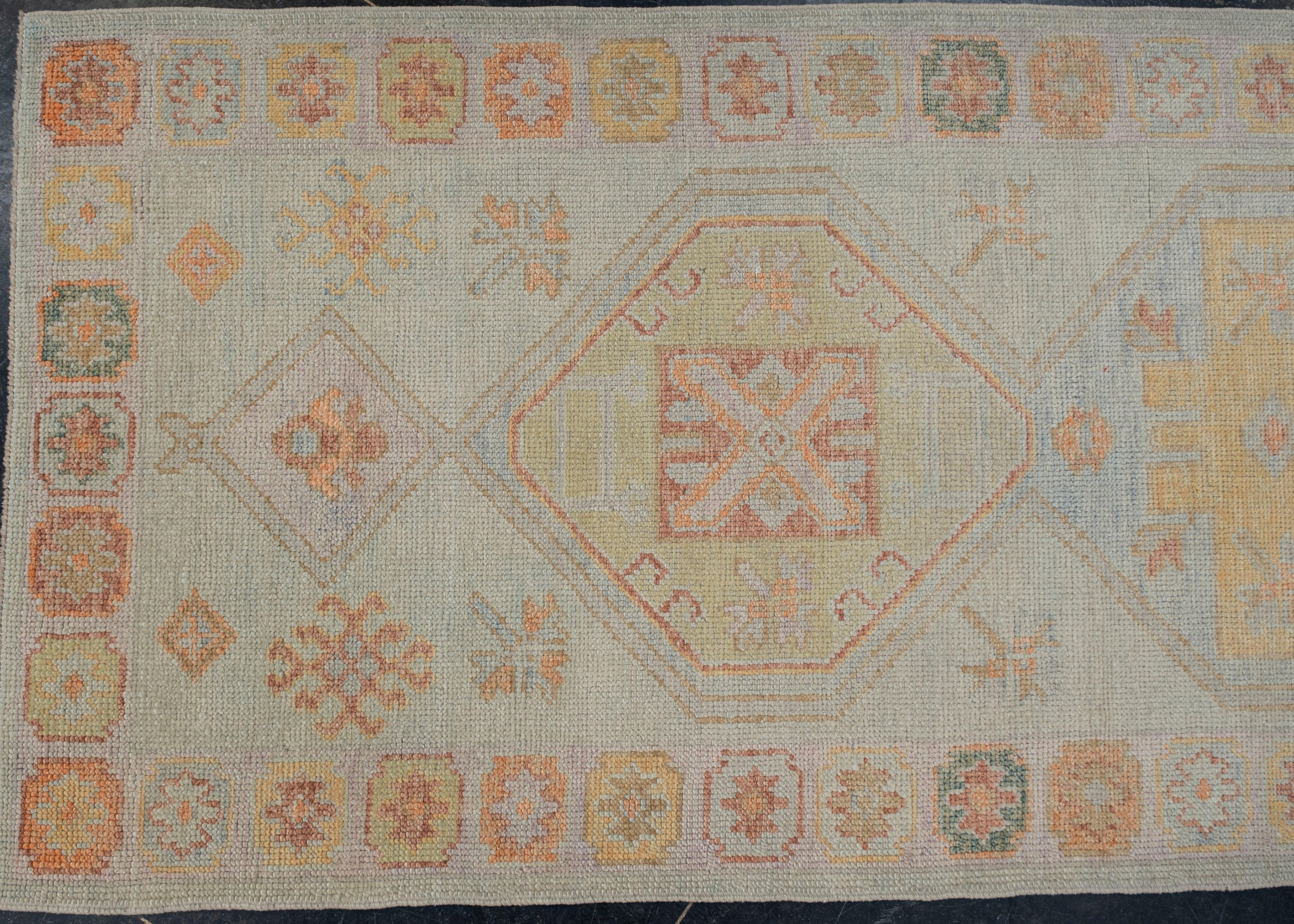 Turkish Oushak Rug Oriental Handmade 3'2