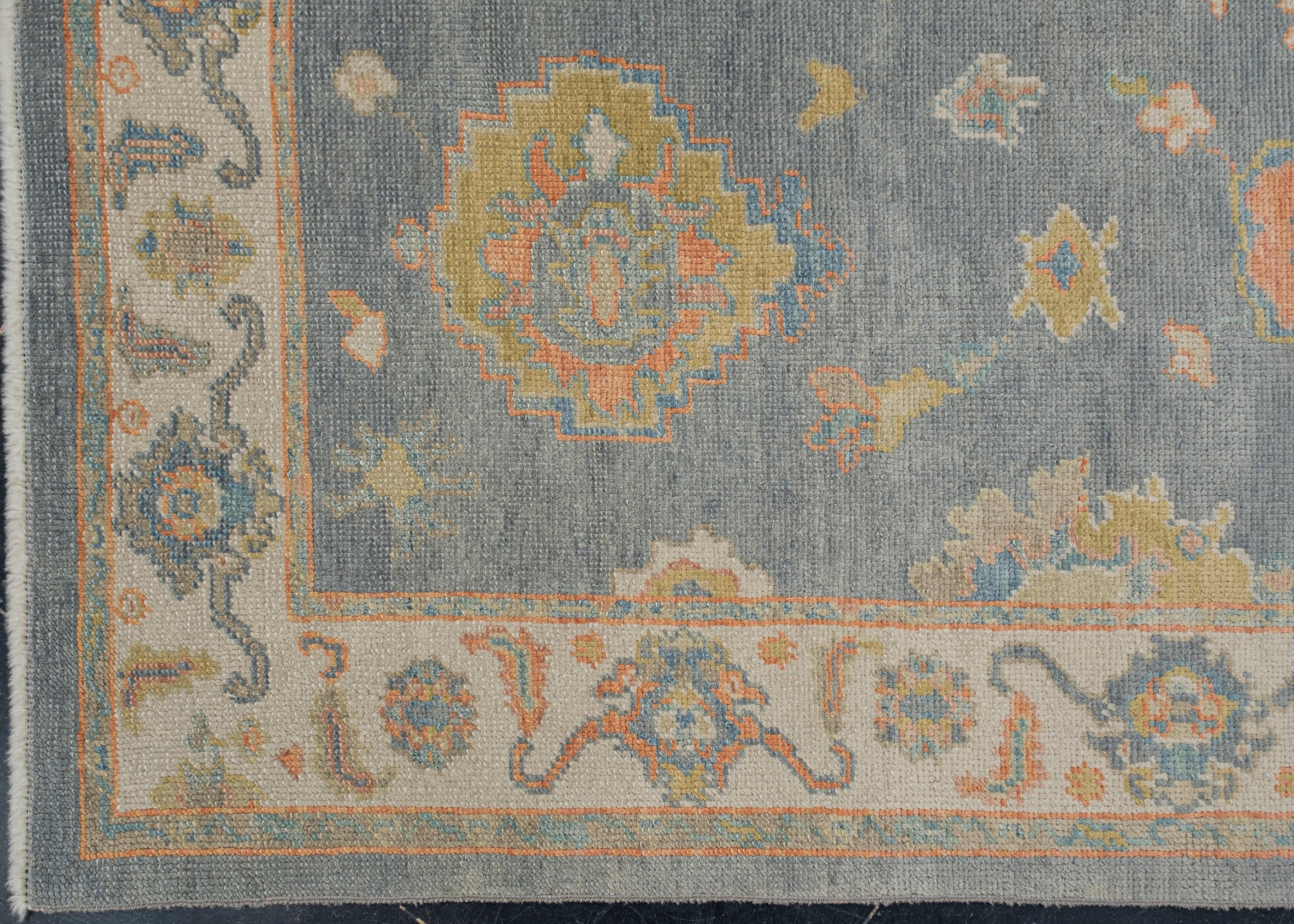 Turkish Oushak Rug Oriental Handmade 3'9